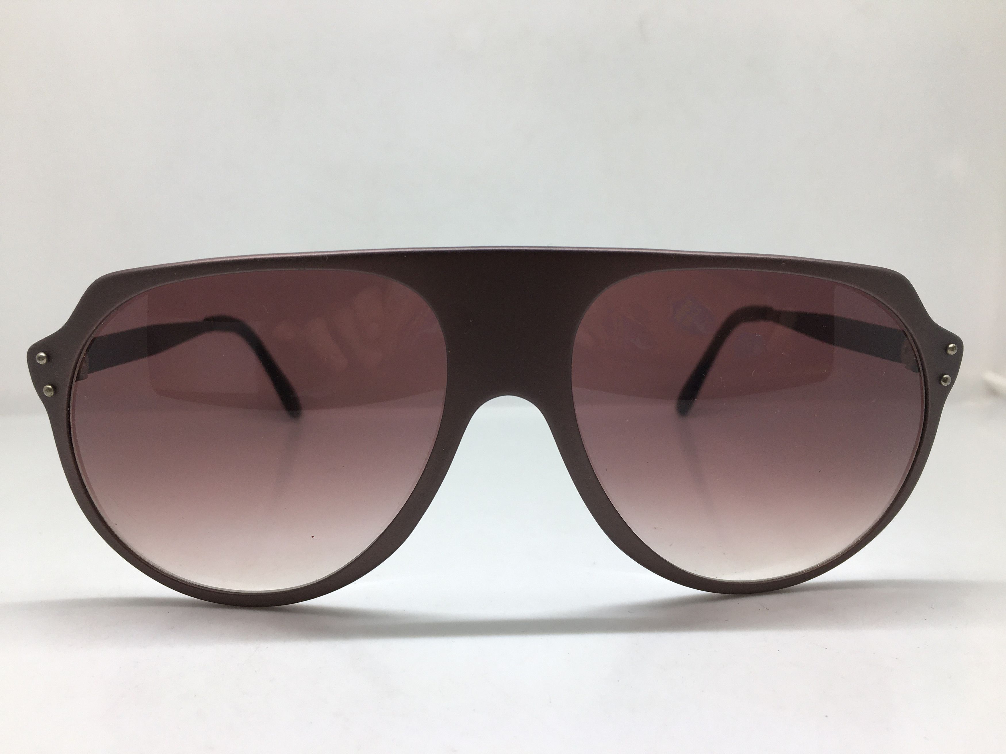 Vintage 80s Matte Aviator Sunglasses Frame Aluminum