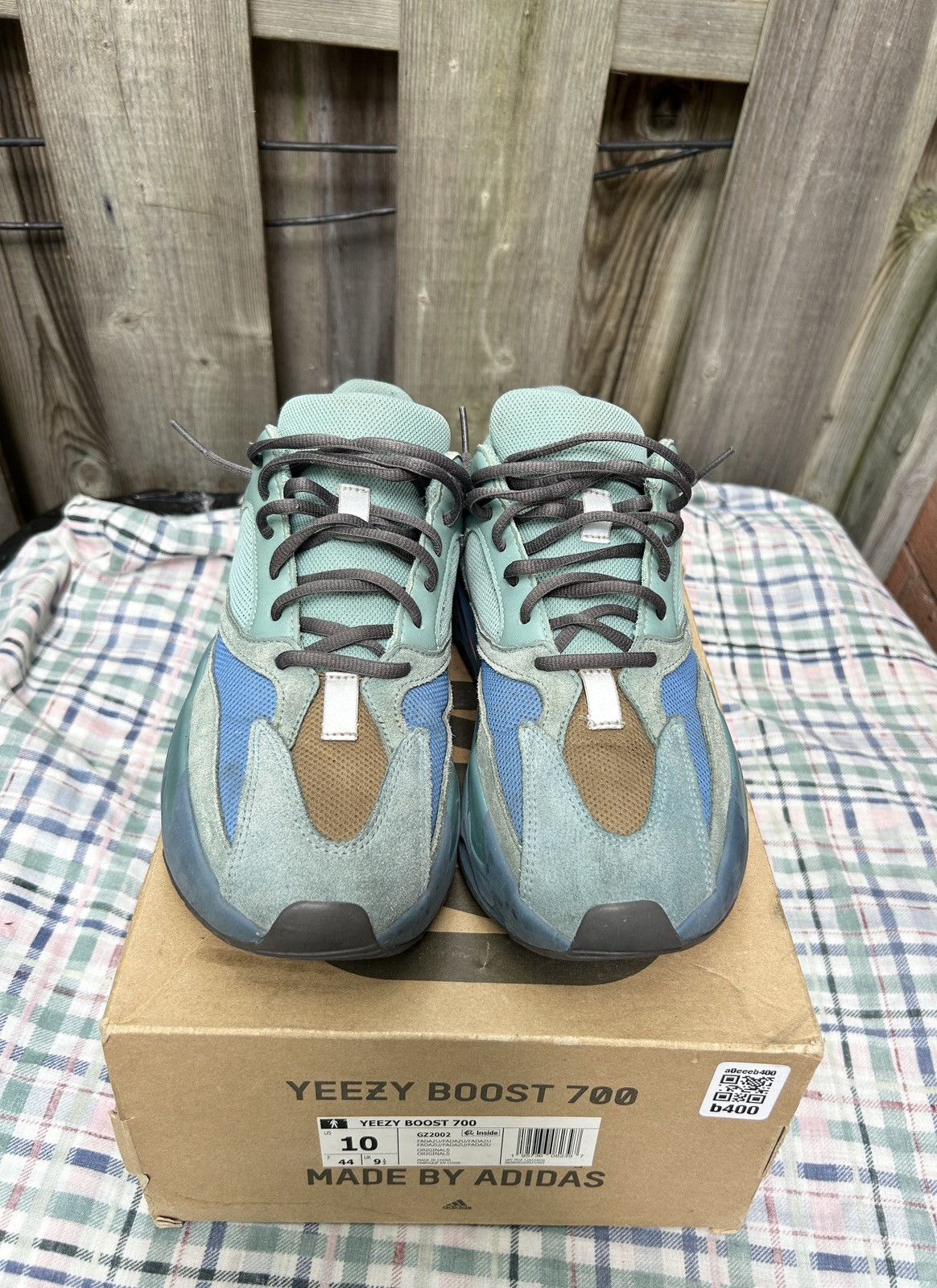 Adidas × Kanye West Adidas Yeezy Boost 700 “ Faded Azure “ Size US 10 / EU 43 - 2 Thumbnail