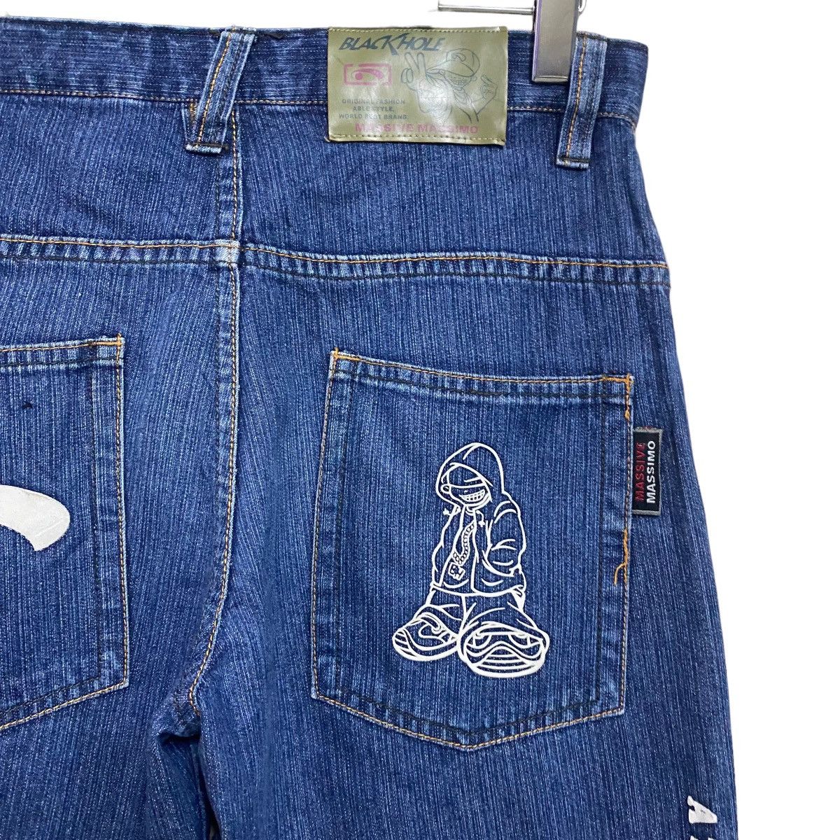 JNCO Black Hole Massive Massimo Denim Skater Pants Size US 29 - 9 Thumbnail