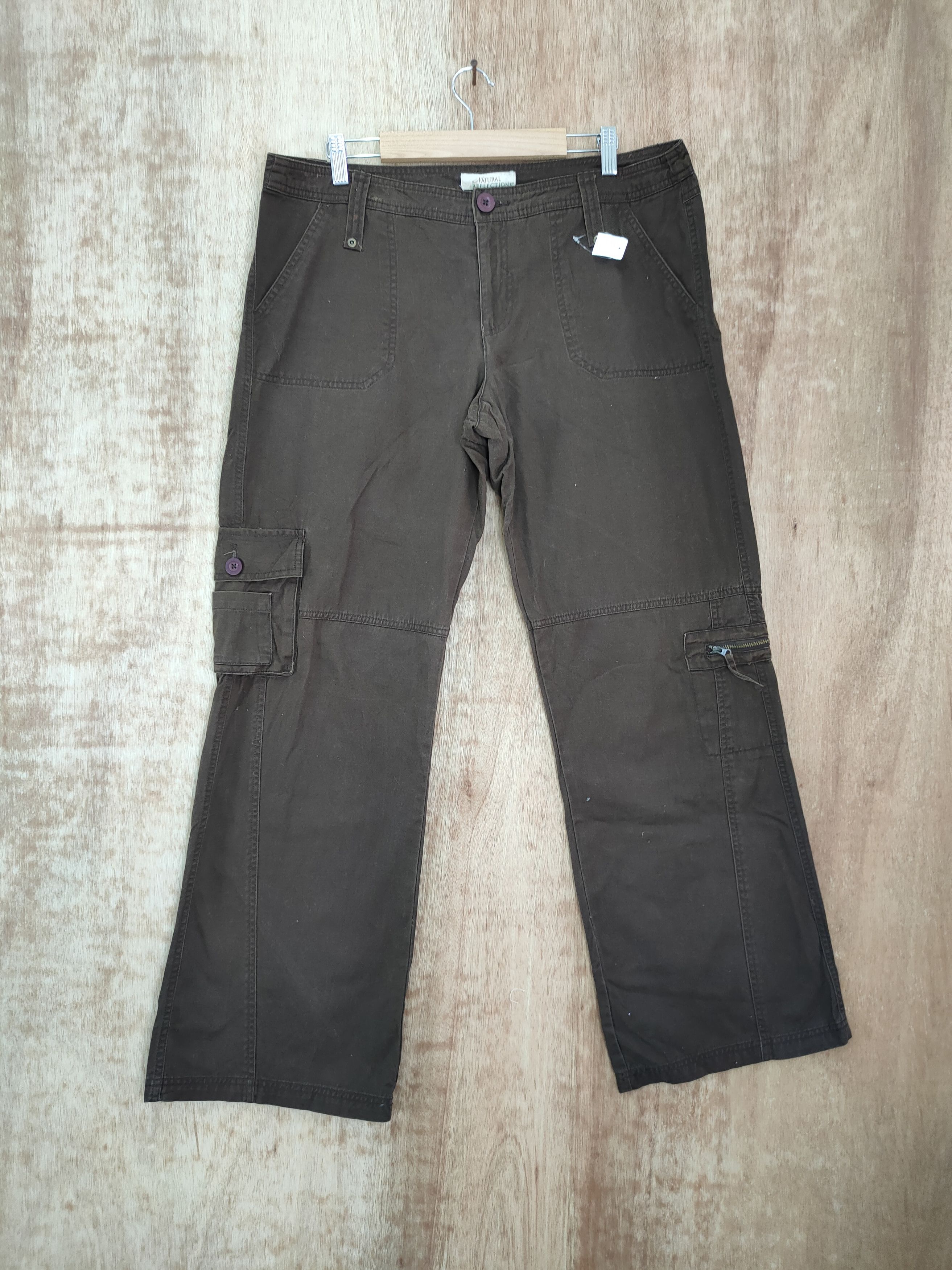 Japanese Brand DL Natural Reflection brown vintage cargo pants #943 Size 36" / US 14 / IT 50 - 1 Thumbnail