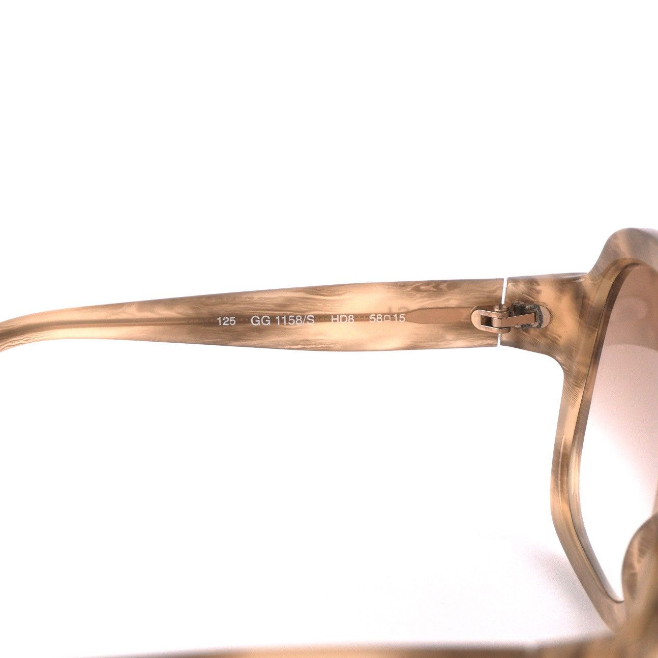 Gucci Vintage Gucci GG1158S Gold Logo Brown Sunglasses Size ONE SIZE - 5 Thumbnail