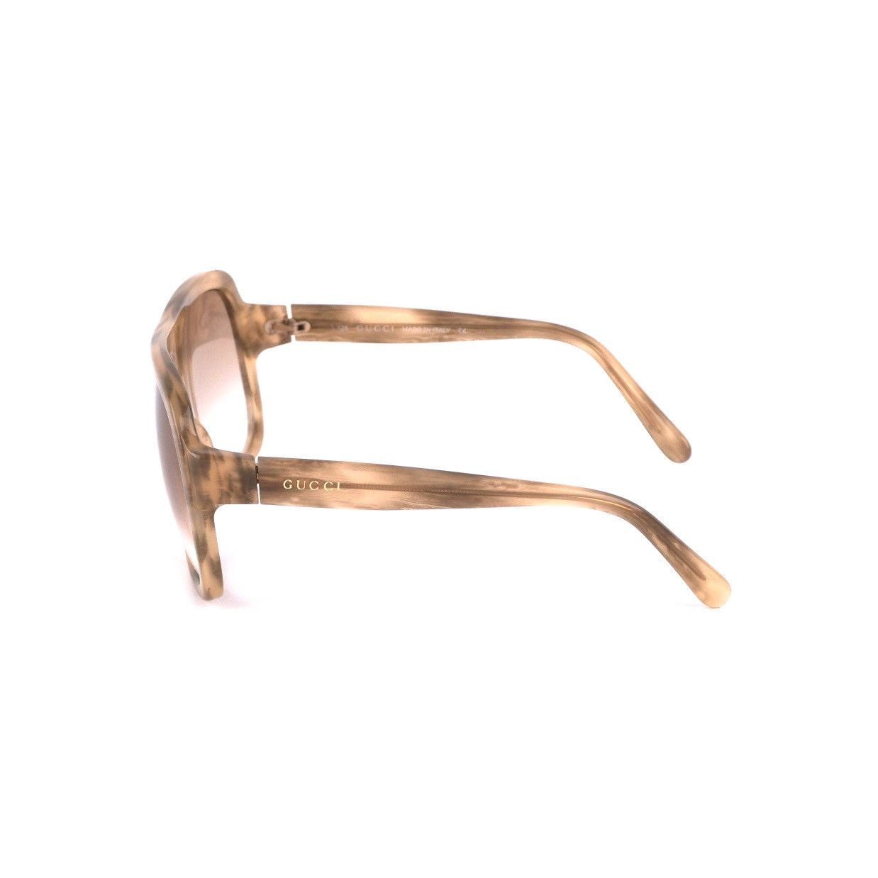 Gucci Vintage Gucci GG1158S Gold Logo Brown Sunglasses Size ONE SIZE - 3 Thumbnail