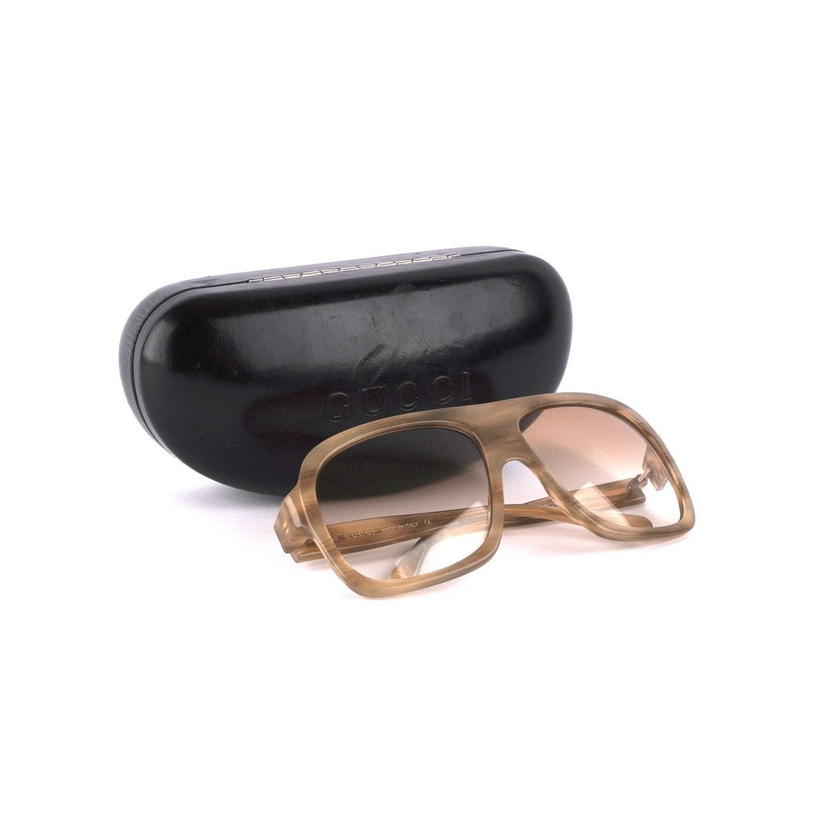 Gucci Vintage Gucci GG1158S Gold Logo Brown Sunglasses Size ONE SIZE - 7 Thumbnail