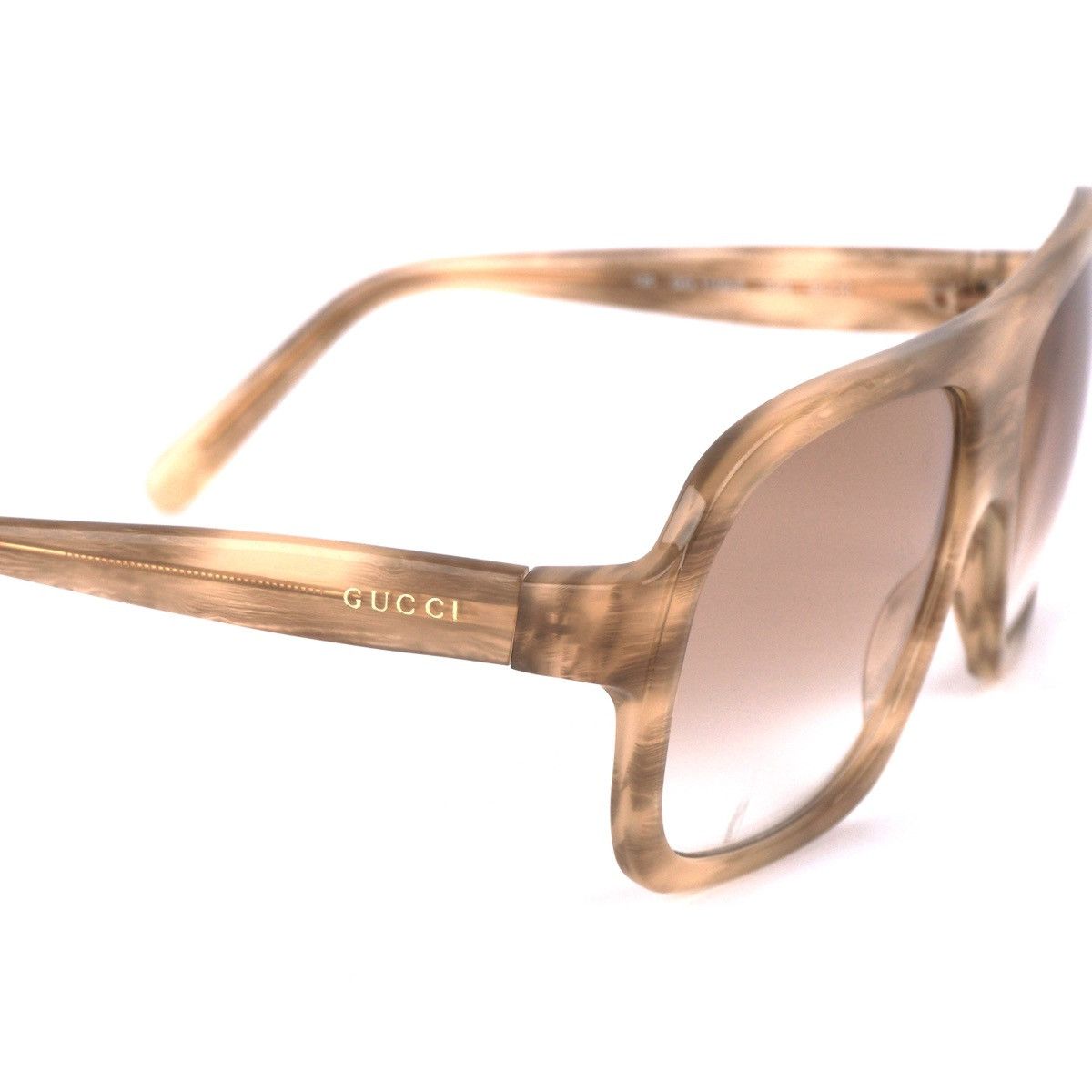 Gucci Vintage Gucci GG1158S Gold Logo Brown Sunglasses Size ONE SIZE - 6 Thumbnail