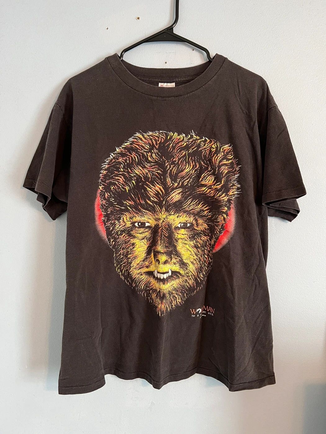 image of Delta x Universal Studios 1991 Wolfman Universal Monsters Tee Horror Vintage Thriller in Black (Siz