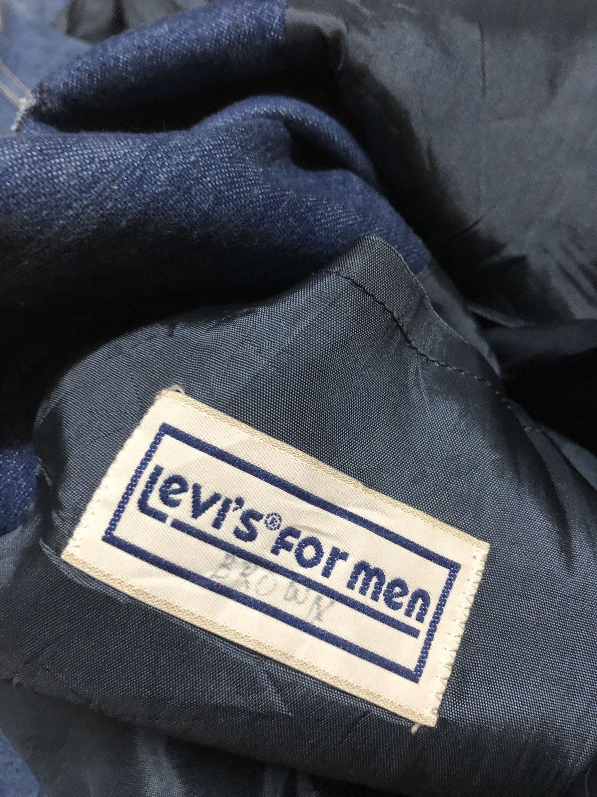 Levi's 🔥Vintage Levi’s for Men Pure Blue INDIGO Overall Coat Large Size 38L - 4 Thumbnail