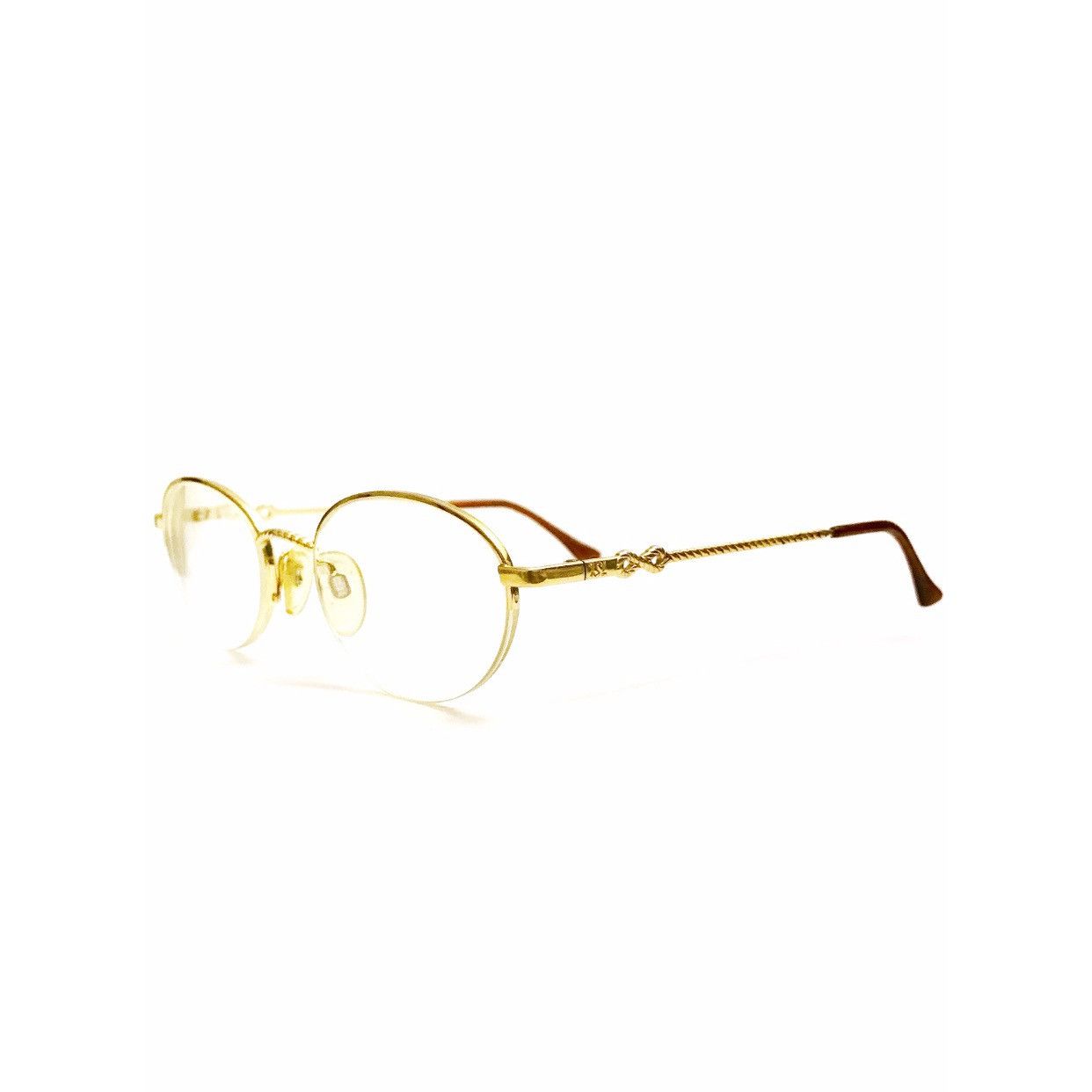 Saint Laurent Paris RARE YVES SAINT LAURENT YSL GOLD VINTAGE FRAMES OVAL ROUND Size ONE SIZE - 1 Thumbnail