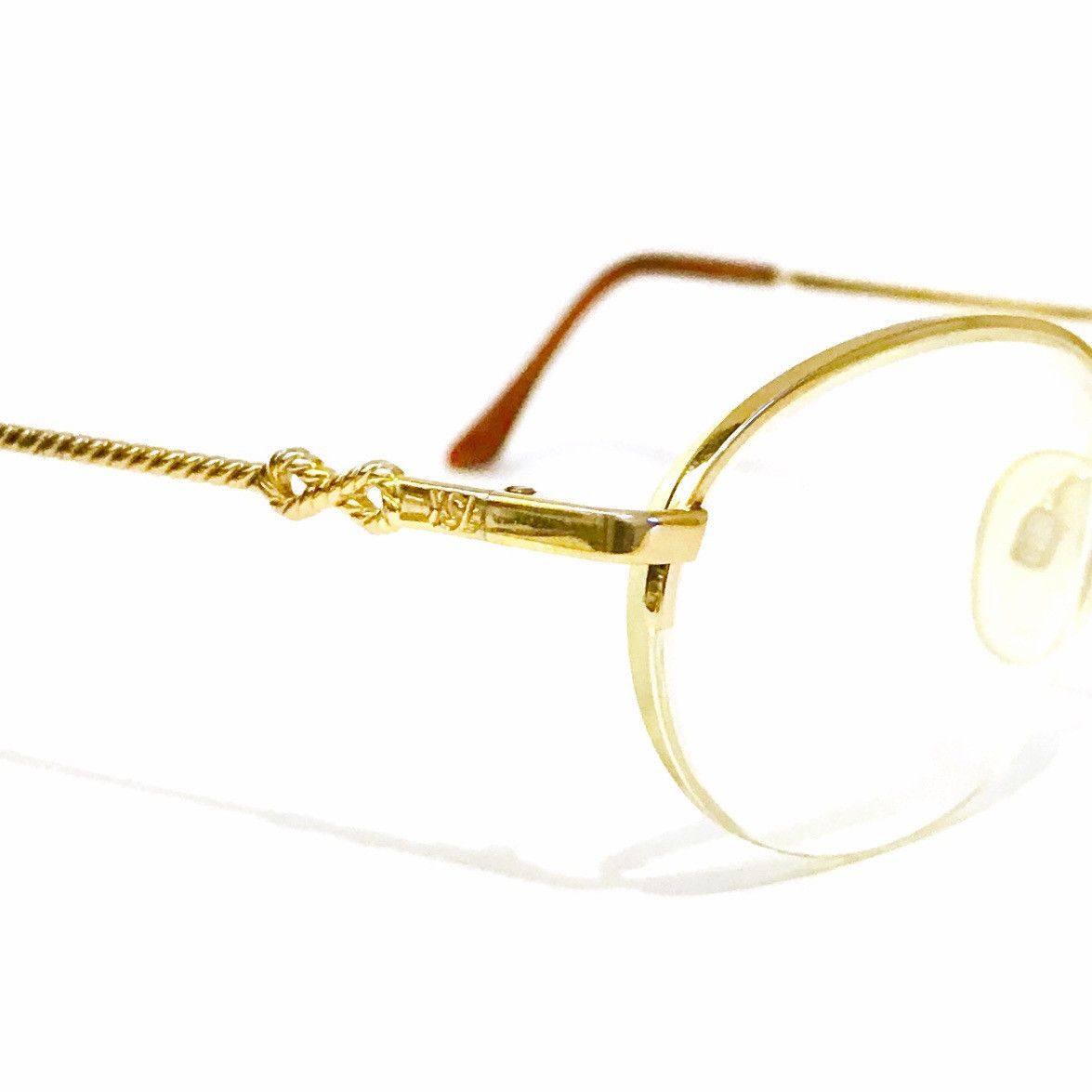 Saint Laurent Paris RARE YVES SAINT LAURENT YSL GOLD VINTAGE FRAMES OVAL ROUND Size ONE SIZE - 3 Thumbnail