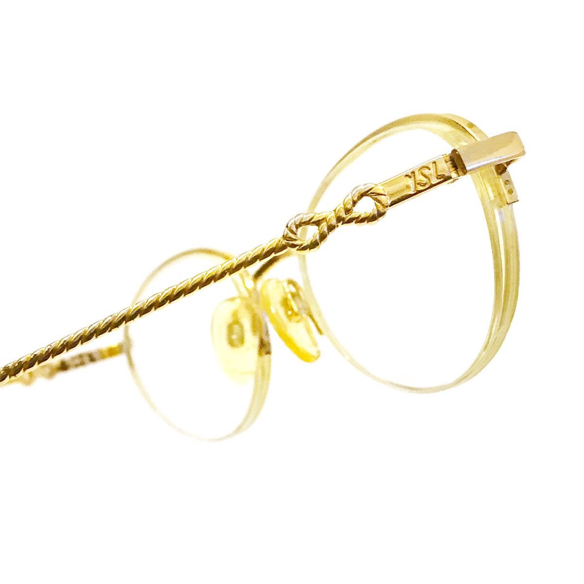 Saint Laurent Paris RARE YVES SAINT LAURENT YSL GOLD VINTAGE FRAMES OVAL ROUND Size ONE SIZE - 2 Thumbnail