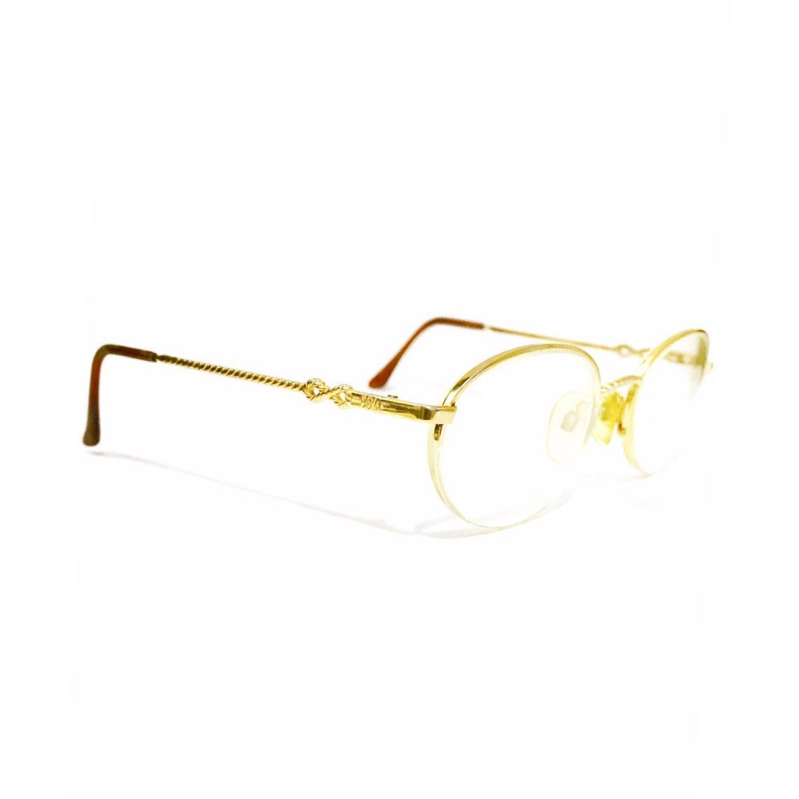 Saint Laurent Paris RARE YVES SAINT LAURENT YSL GOLD VINTAGE FRAMES OVAL ROUND Size ONE SIZE - 4 Thumbnail