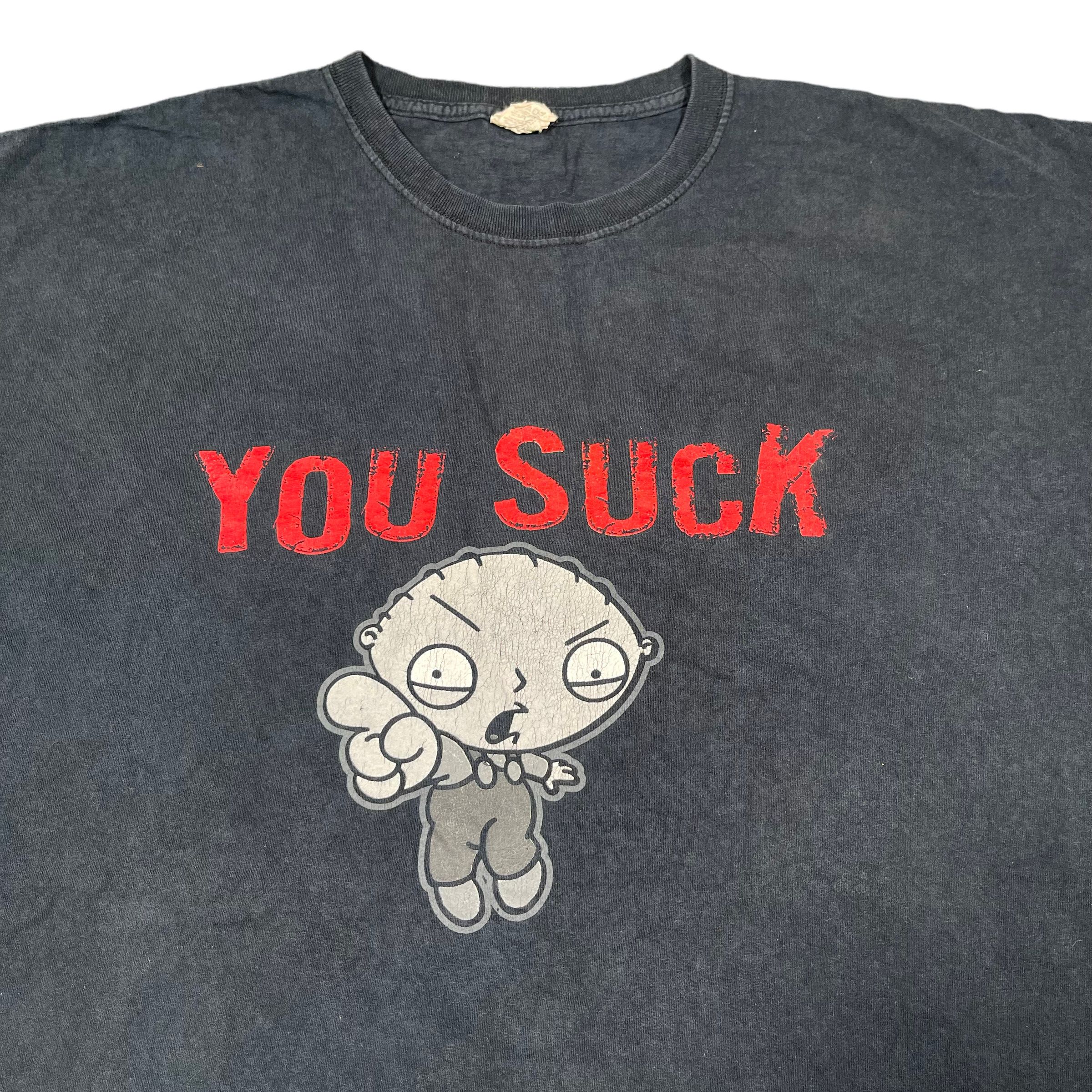 Fuck Art, Make Tees × Vintage Vintage Y2K You Suck Stewie Family Guy T Shirt Size US XL / EU 56 / 4 - 1 Thumbnail