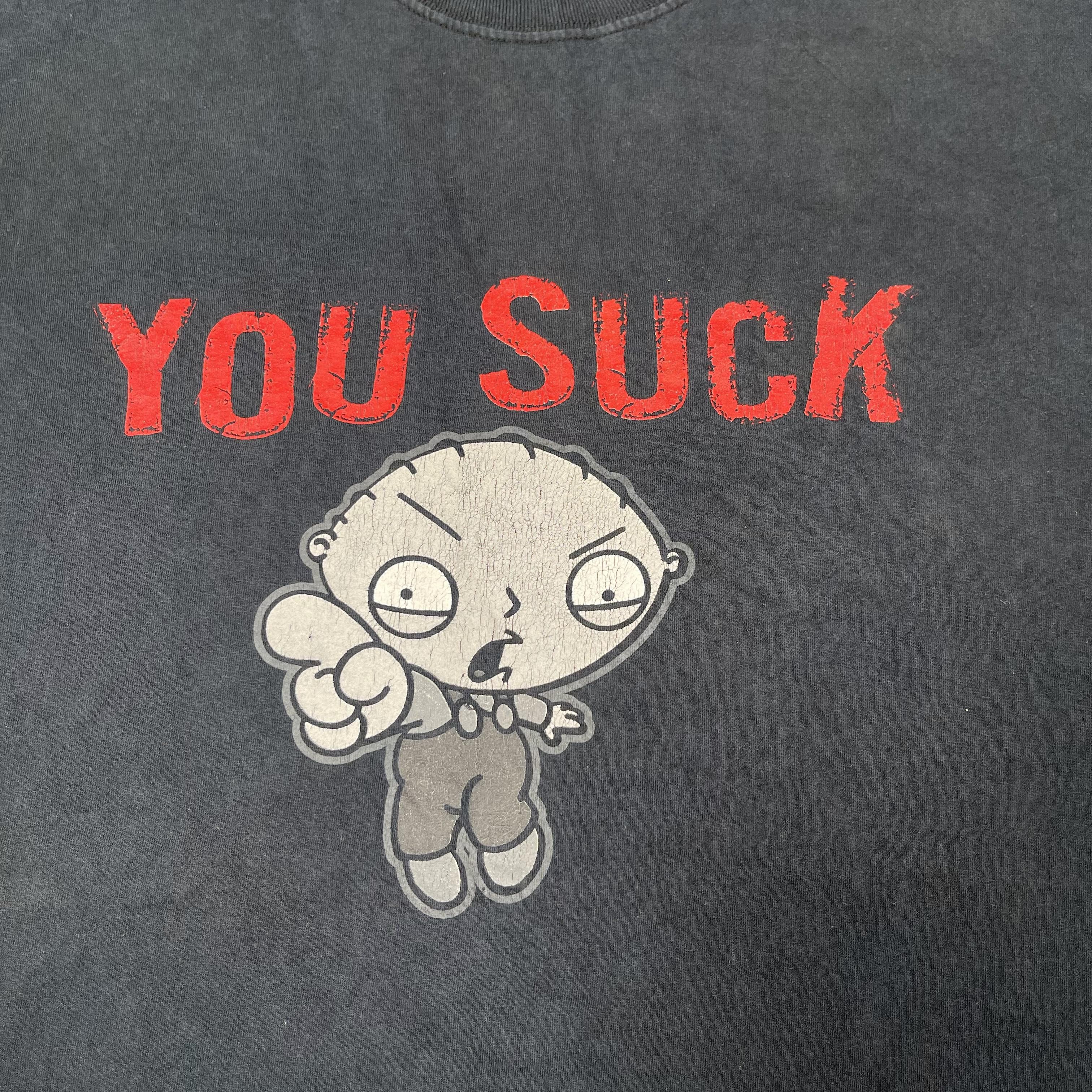 Fuck Art, Make Tees × Vintage Vintage Y2K You Suck Stewie Family Guy T Shirt Size US XL / EU 56 / 4 - 3 Thumbnail