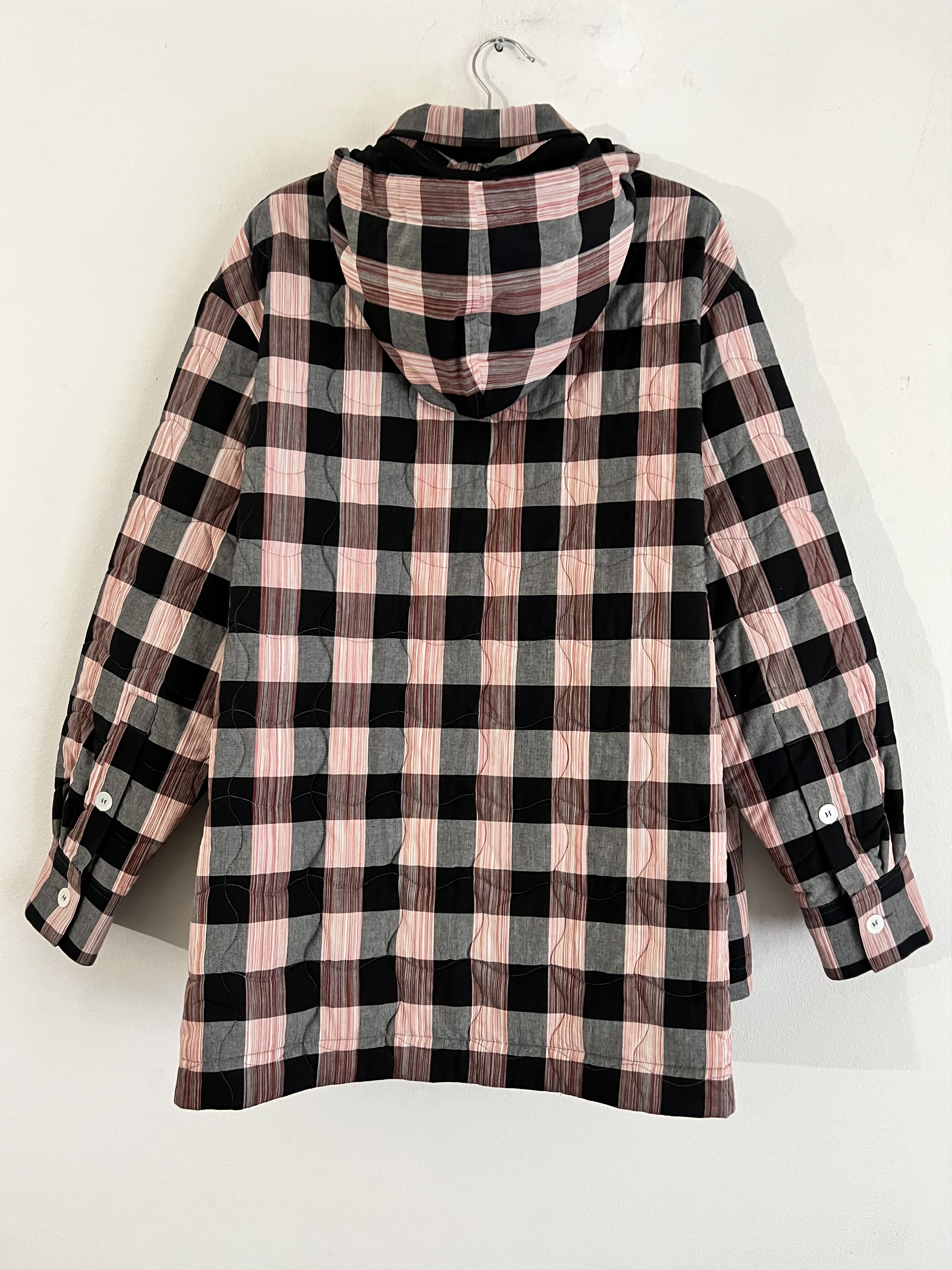 Loewe Cotton Quilted Check Hooded Shirt Size US M / EU 48-50 / 2 - 3 Thumbnail