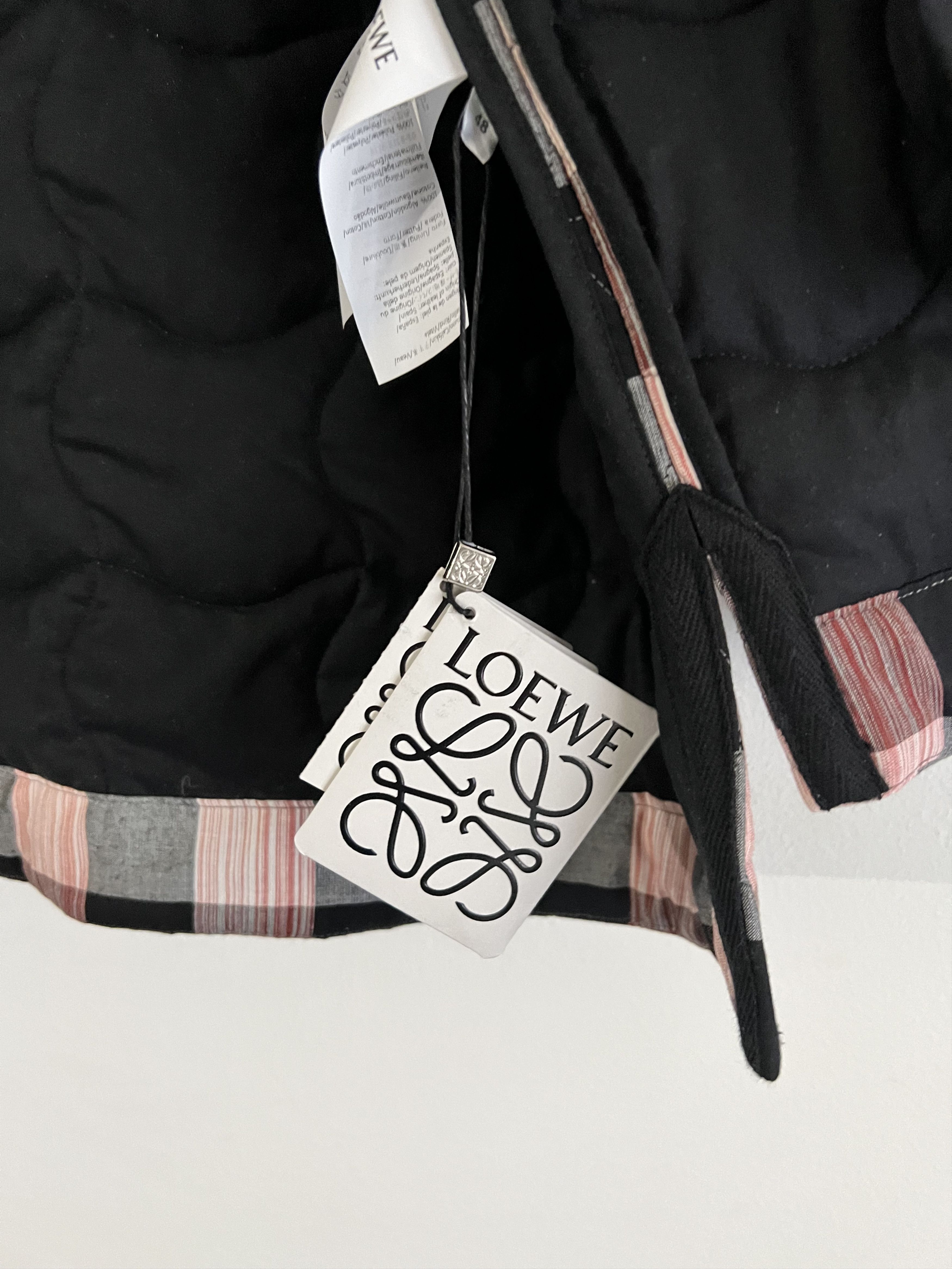 Loewe Cotton Quilted Check Hooded Shirt Size US M / EU 48-50 / 2 - 12 Thumbnail