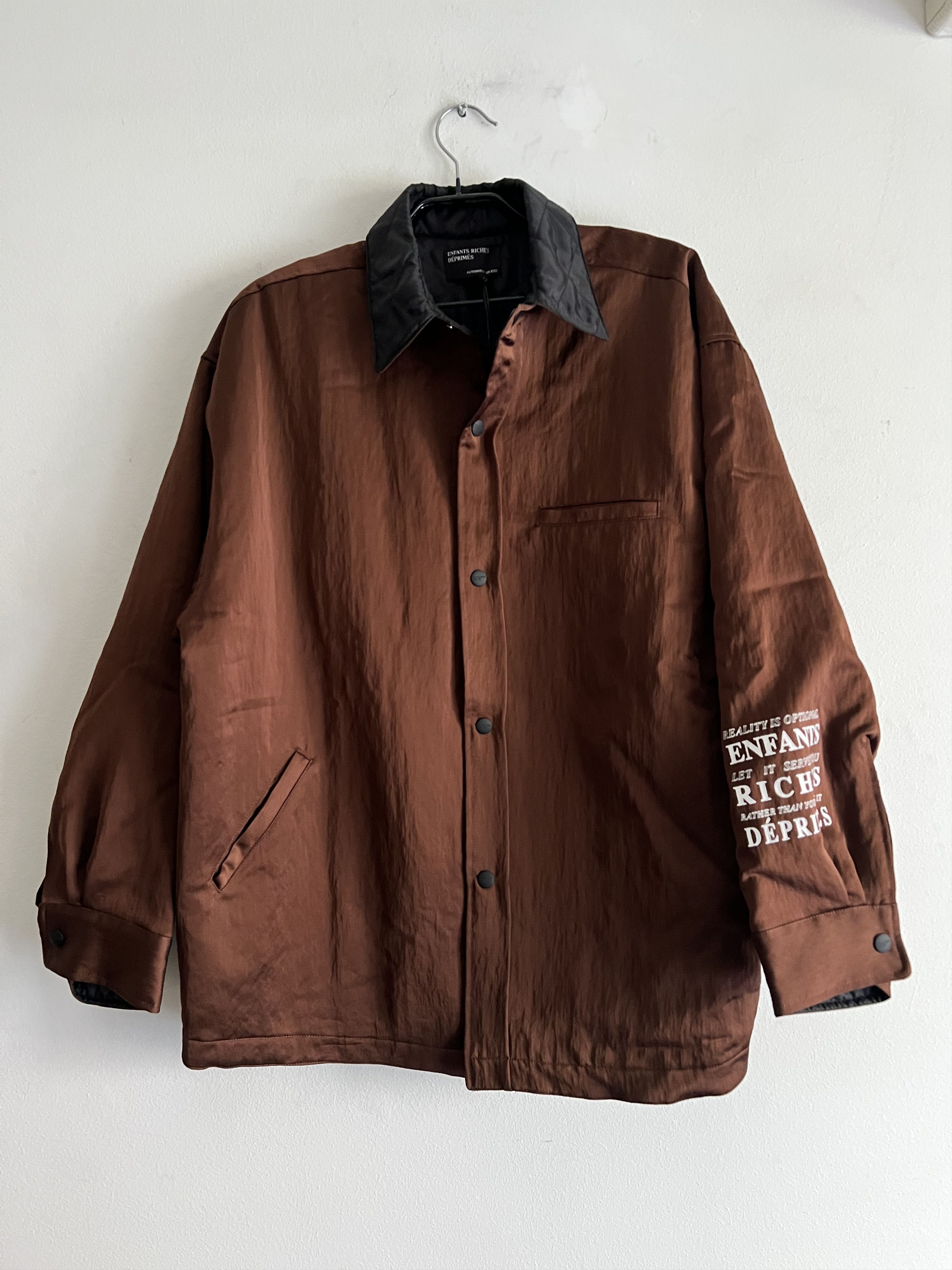 Enfants Riches Deprimes Satin Russian Tattoo Quilted Overshirt Size US L / EU 52-54 / 3 - 2 Thumbnail