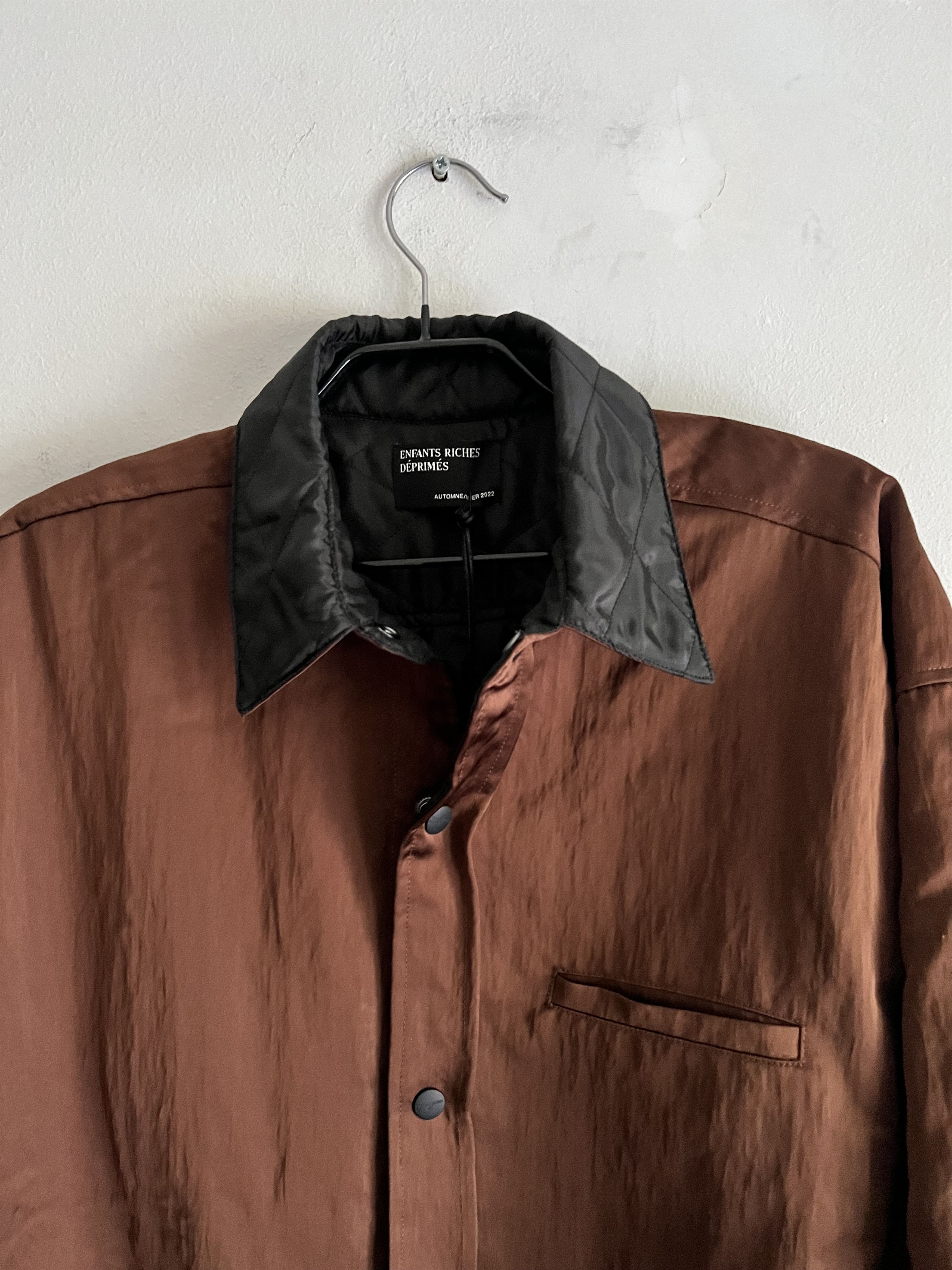 Enfants Riches Deprimes Satin Russian Tattoo Quilted Overshirt Size US L / EU 52-54 / 3 - 4 Thumbnail