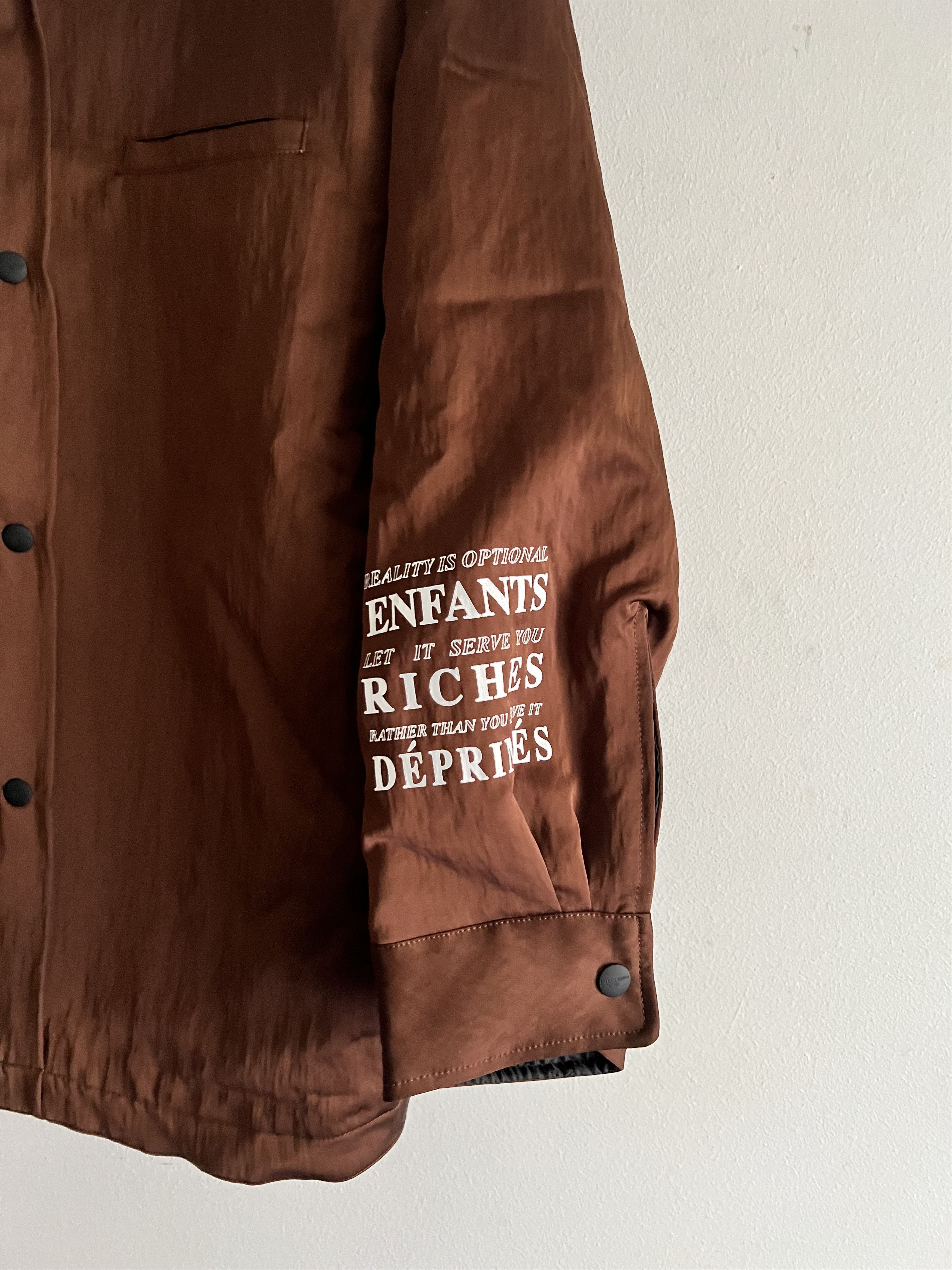 Enfants Riches Deprimes Satin Russian Tattoo Quilted Overshirt Size US L / EU 52-54 / 3 - 3 Thumbnail