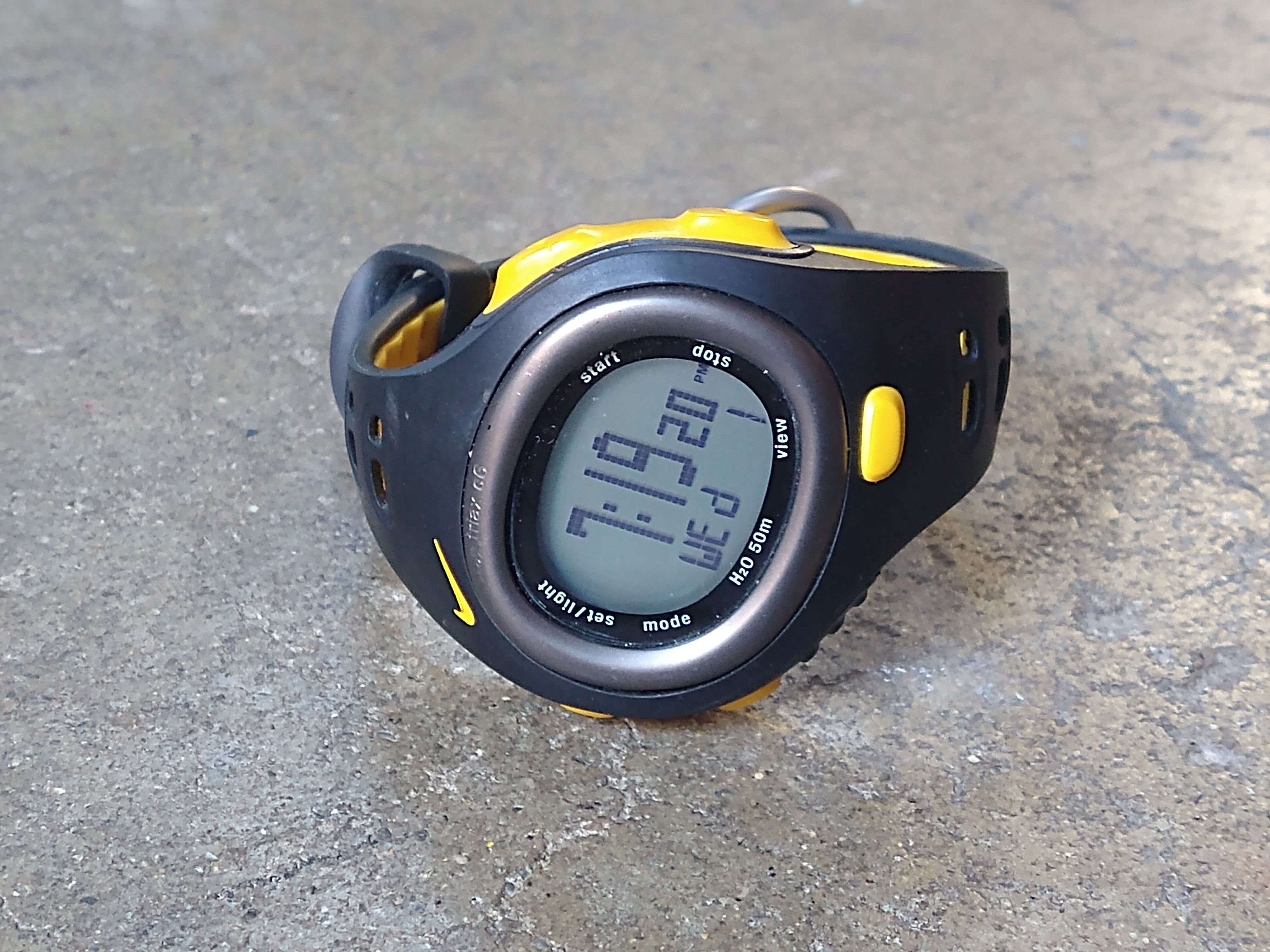 image of Vintage Nike Watch Black Yellow Rubber Digital in Black/Yellow, Men's