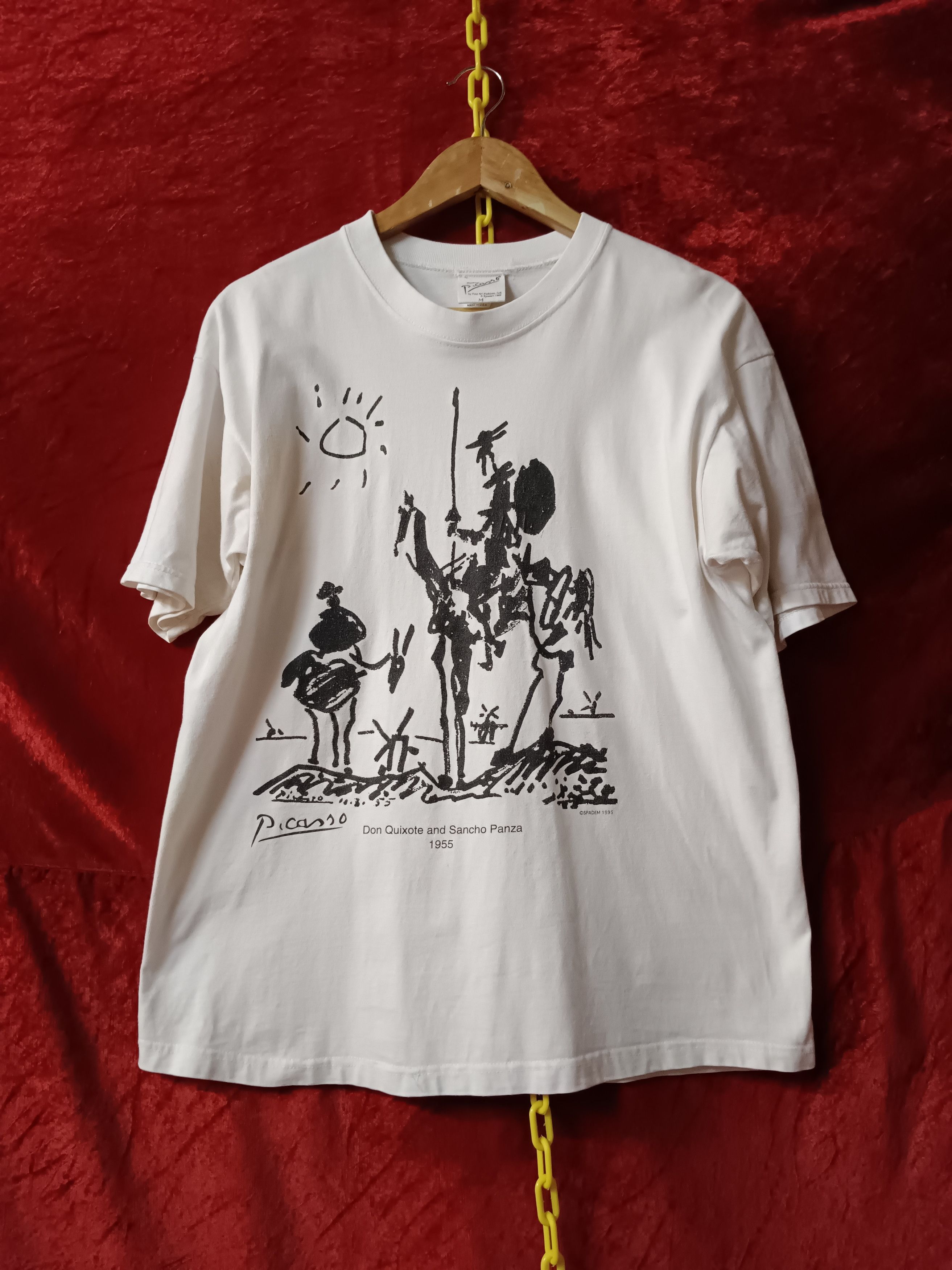 Art × Picasso × Vintage 90s Don Quixote And Sancho Panza Boxy Tee Grailed