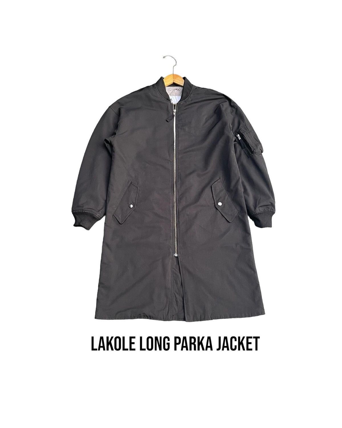 If Six Was Nine Japanese Lakole Long Bomber Jacket Size M / US 6-8 / IT 42-44 - 1 Thumbnail