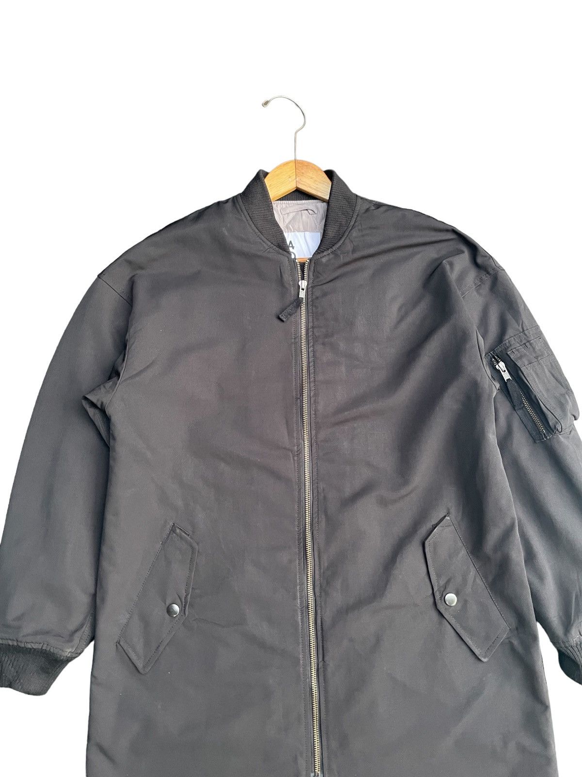 If Six Was Nine Japanese Lakole Long Bomber Jacket Size M / US 6-8 / IT 42-44 - 3 Thumbnail