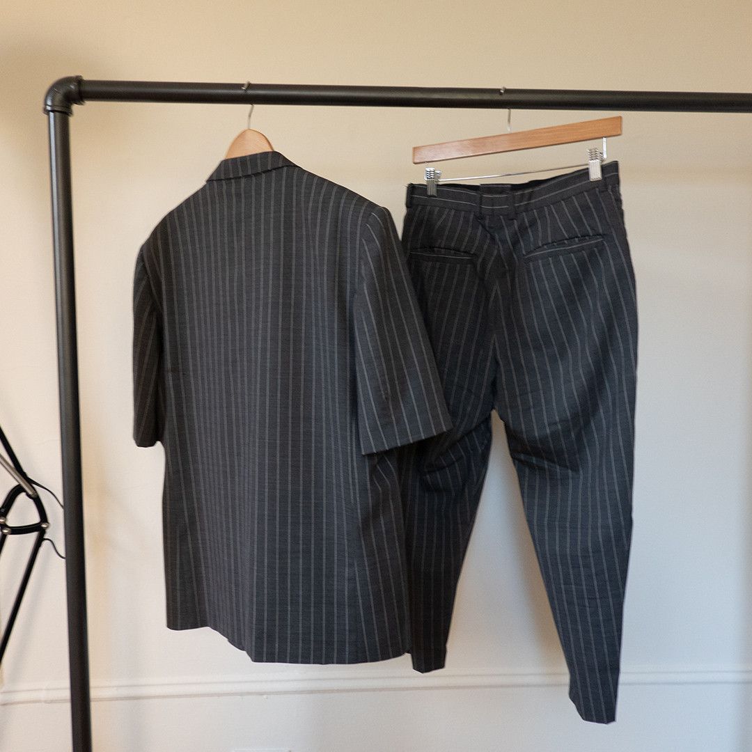 Y/Project SS16 Wool Short Sleeve Striped Suit Size 46R - 3 Thumbnail