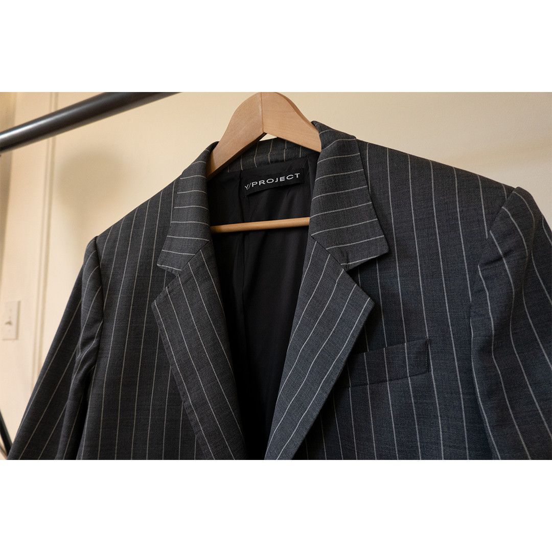 Y/Project SS16 Wool Short Sleeve Striped Suit Size 46R - 5 Thumbnail