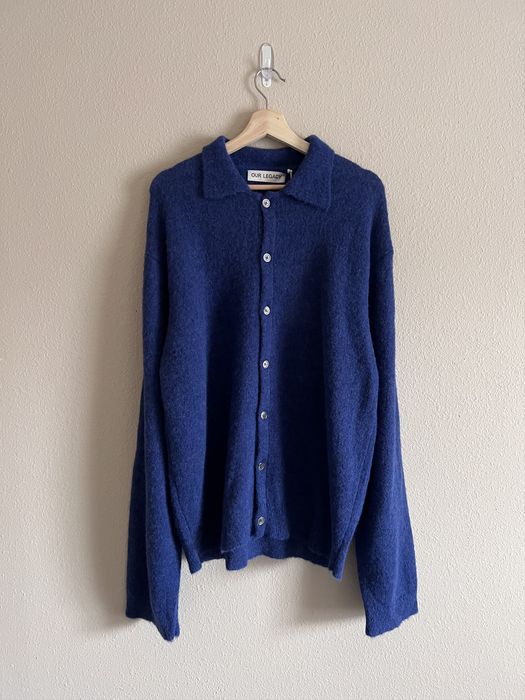 Our Legacy Our Legacy Evening Polo Fuzzy Alpaca in Royal Blue