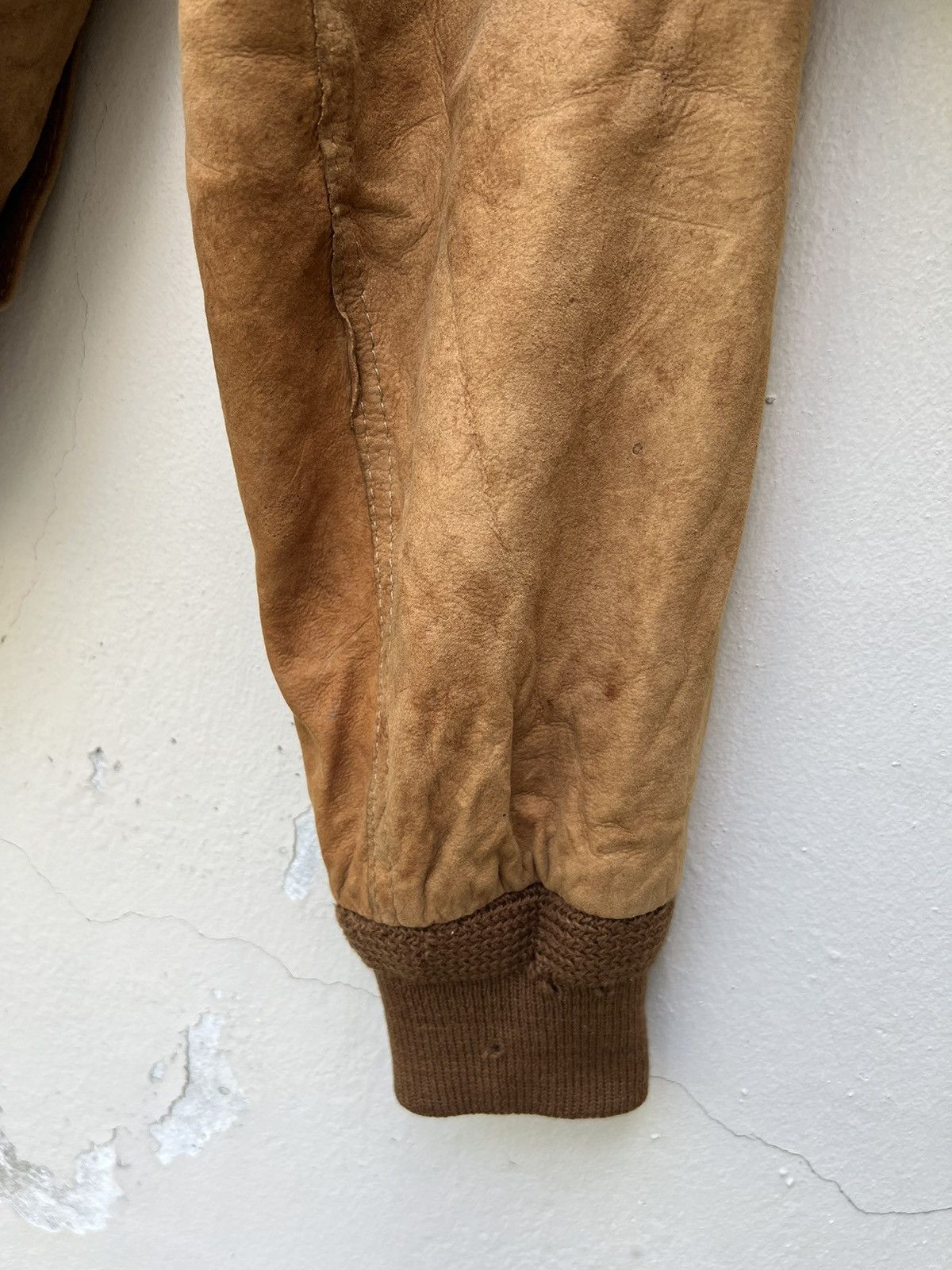 Aries Trashed Vintage Aries Dirty Patina Sheepskin Leather Jacket Size US L / EU 52-54 / 3 - 18 Thumbnail