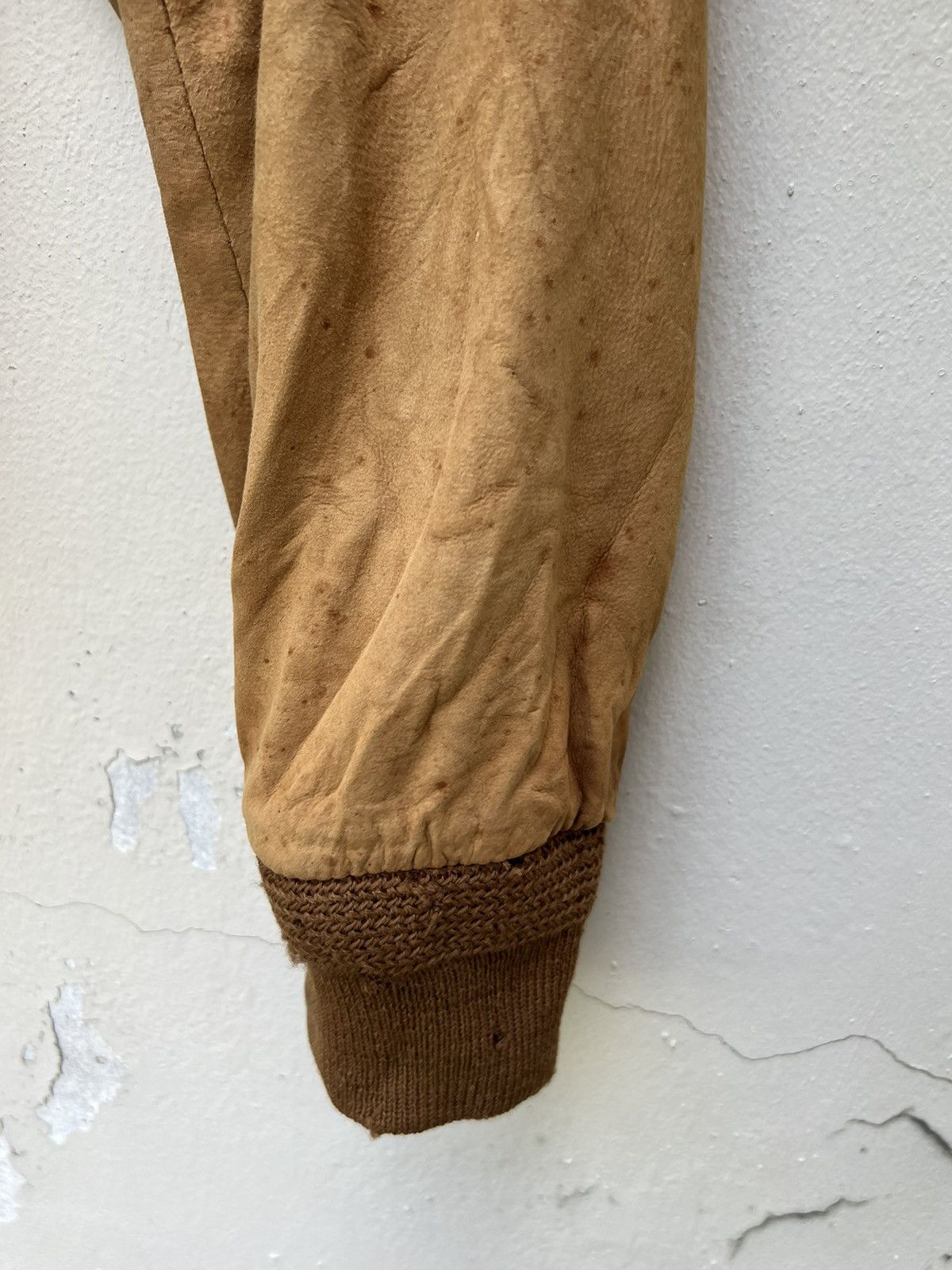 Aries Trashed Vintage Aries Dirty Patina Sheepskin Leather Jacket Size US L / EU 52-54 / 3 - 11 Thumbnail
