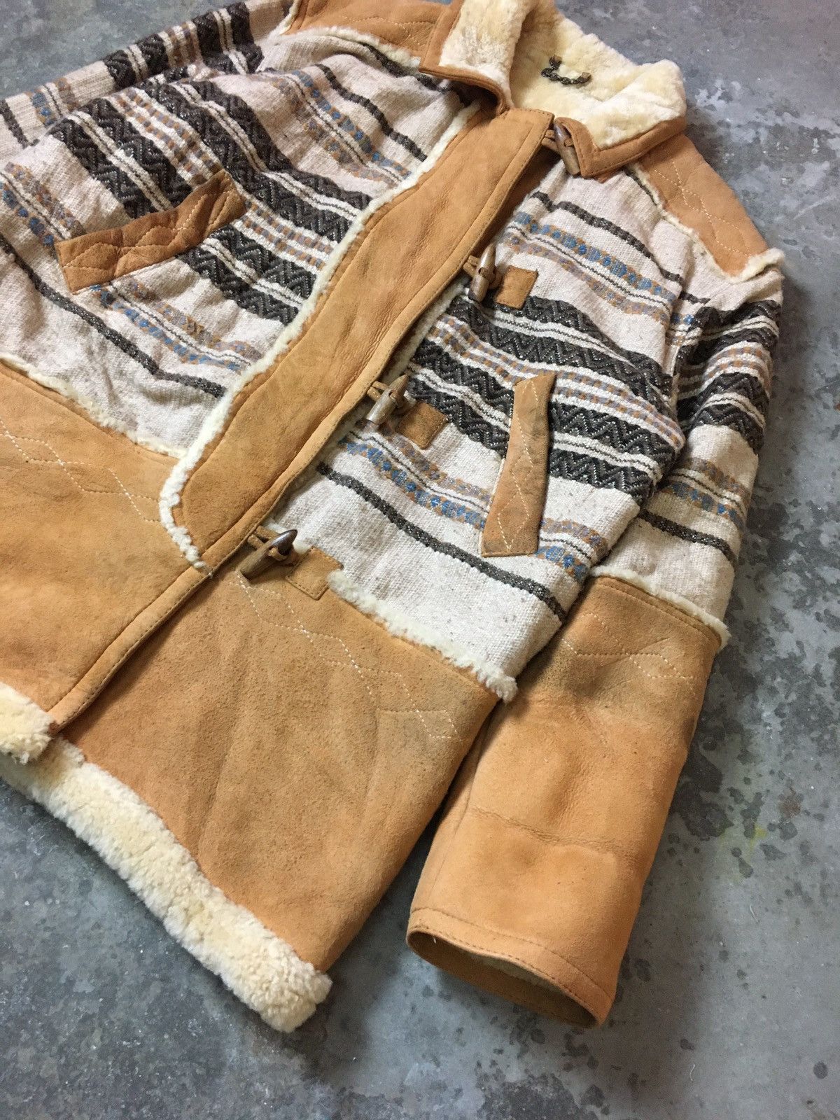 Designer × Genuine Leather Teodem Genuine Suede Shearling Style In Italy Coat Size US L / EU 52-54 / 3 - 3 Thumbnail
