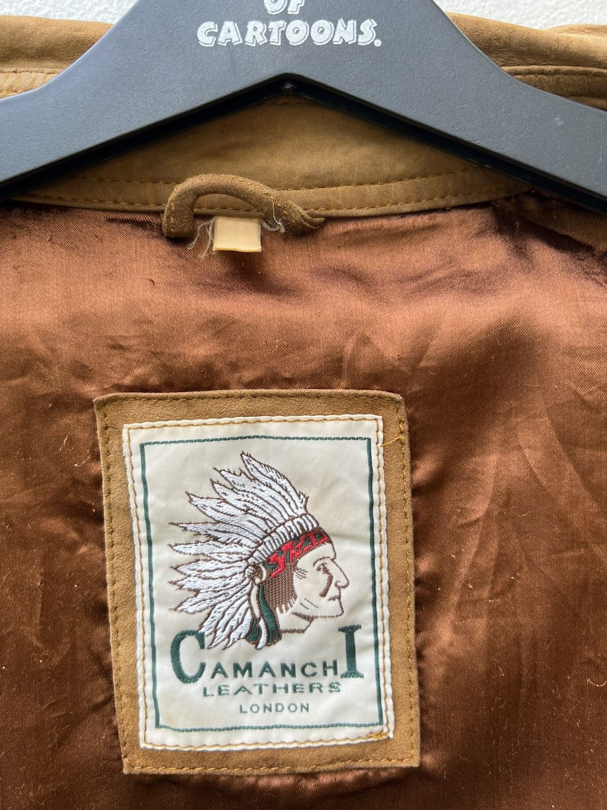 Leather Trashed VTG Camanchi London Dirty Patina Suede Leather Shirt Size US L / EU 52-54 / 3 - 24 Thumbnail