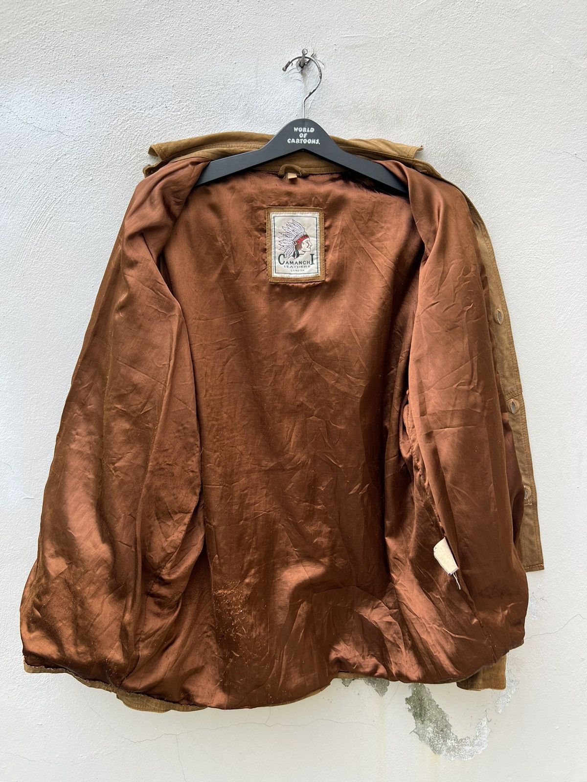 Leather Trashed VTG Camanchi London Dirty Patina Suede Leather Shirt Size US L / EU 52-54 / 3 - 21 Thumbnail