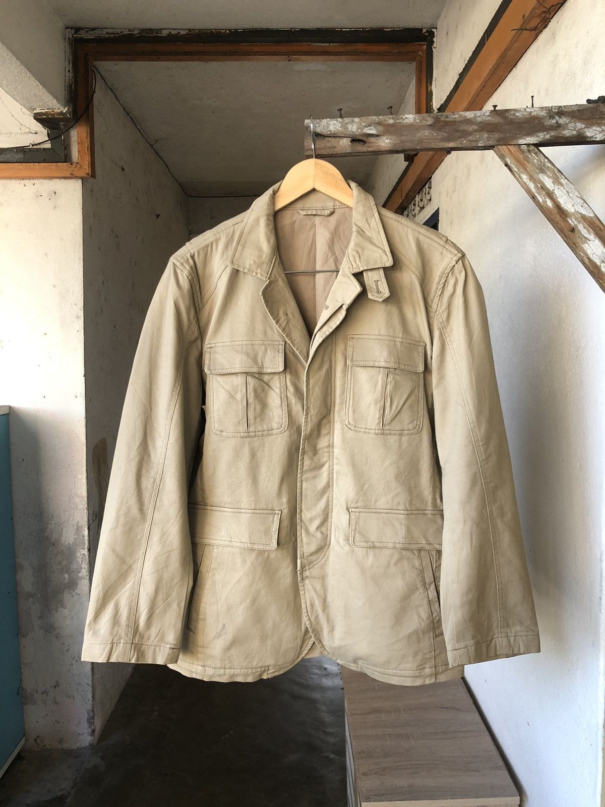 image of Vintage Macchio Multipocket Work Blazer Jacket in Brown, Men's (Size Large)