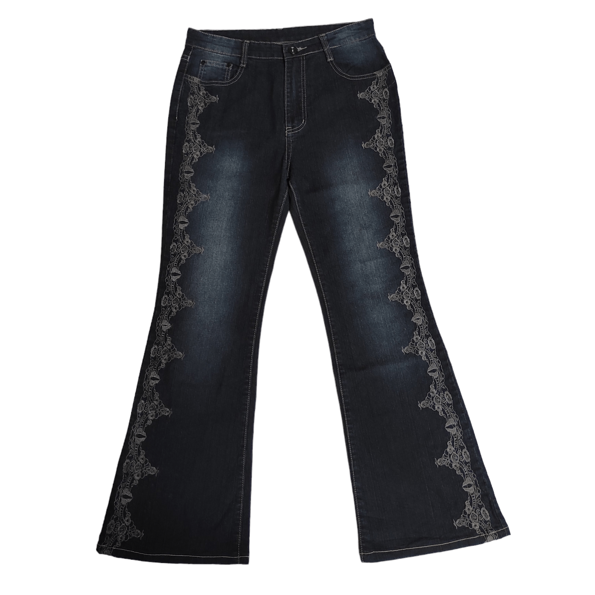 Hysteric Glamour Flare Jeans Embroidered Bootcut denim pants Size US 28 / EU 44 - 2 Thumbnail