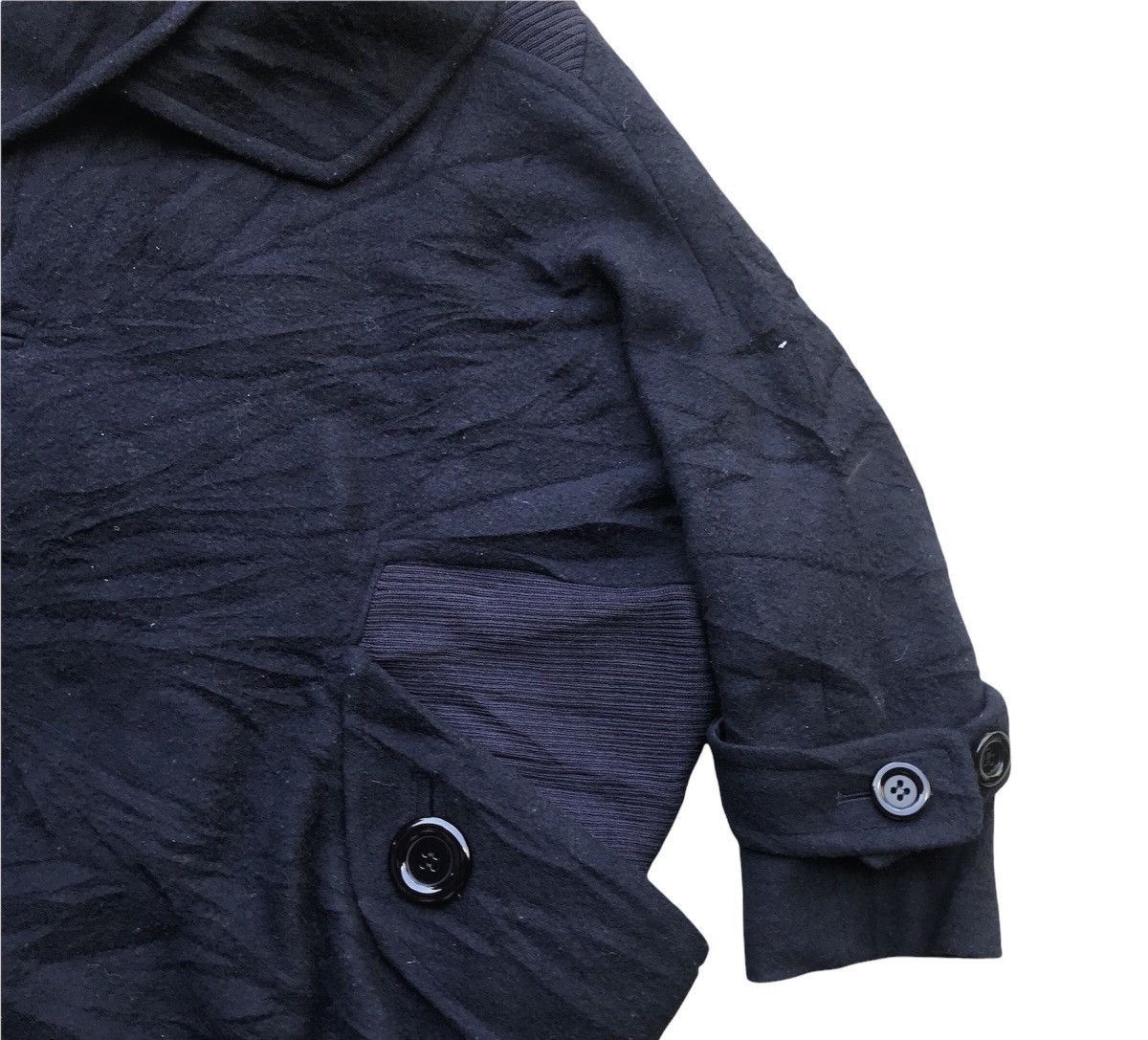 Issey Miyake Vintage Issey Miyake Black Wool Wide Jacket Size US L / EU 52-54 / 3 - 2 Thumbnail