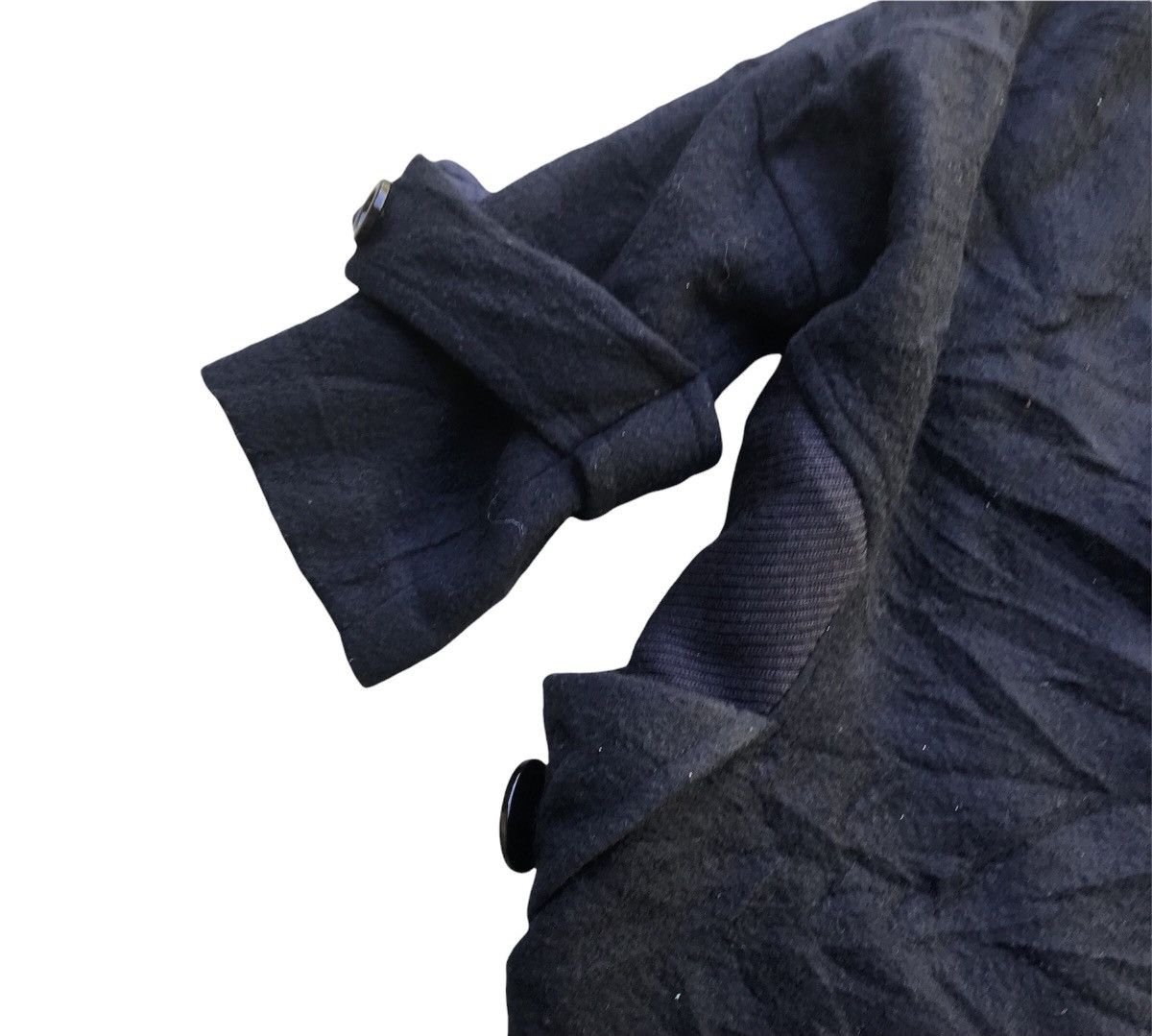 Issey Miyake Vintage Issey Miyake Black Wool Wide Jacket Size US L / EU 52-54 / 3 - 9 Thumbnail
