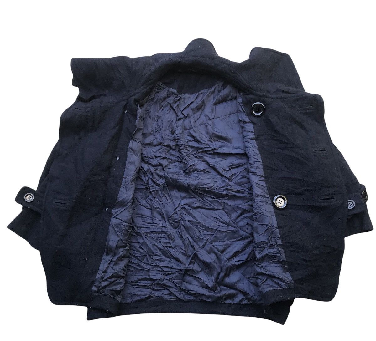 Issey Miyake Vintage Issey Miyake Black Wool Wide Jacket Size US L / EU 52-54 / 3 - 5 Thumbnail