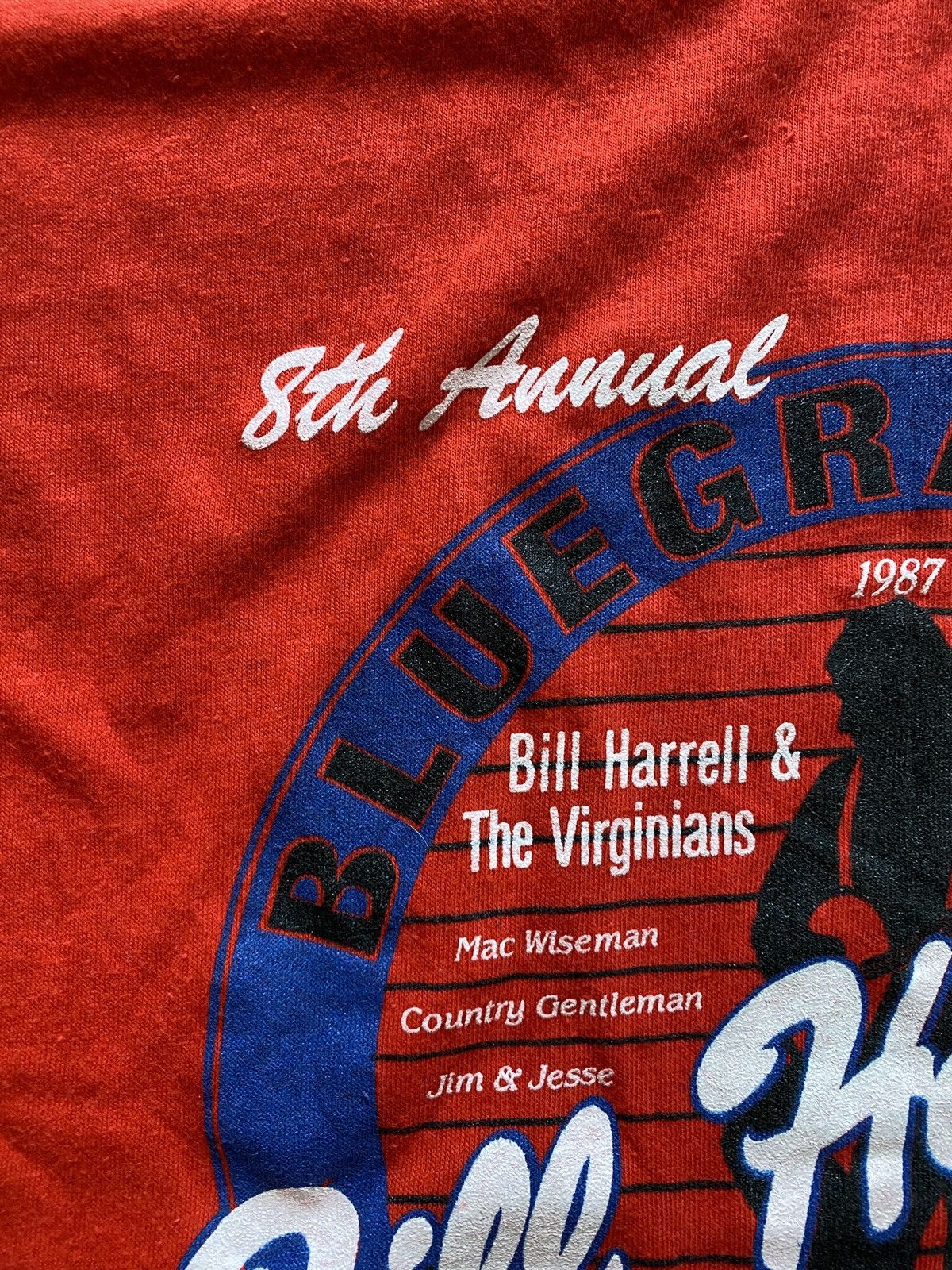 Band Tees Vintage 1987 Bluegrass Festival Virginia Single Stitch Tee Size US L / EU 52-54 / 3 - 4 Thumbnail