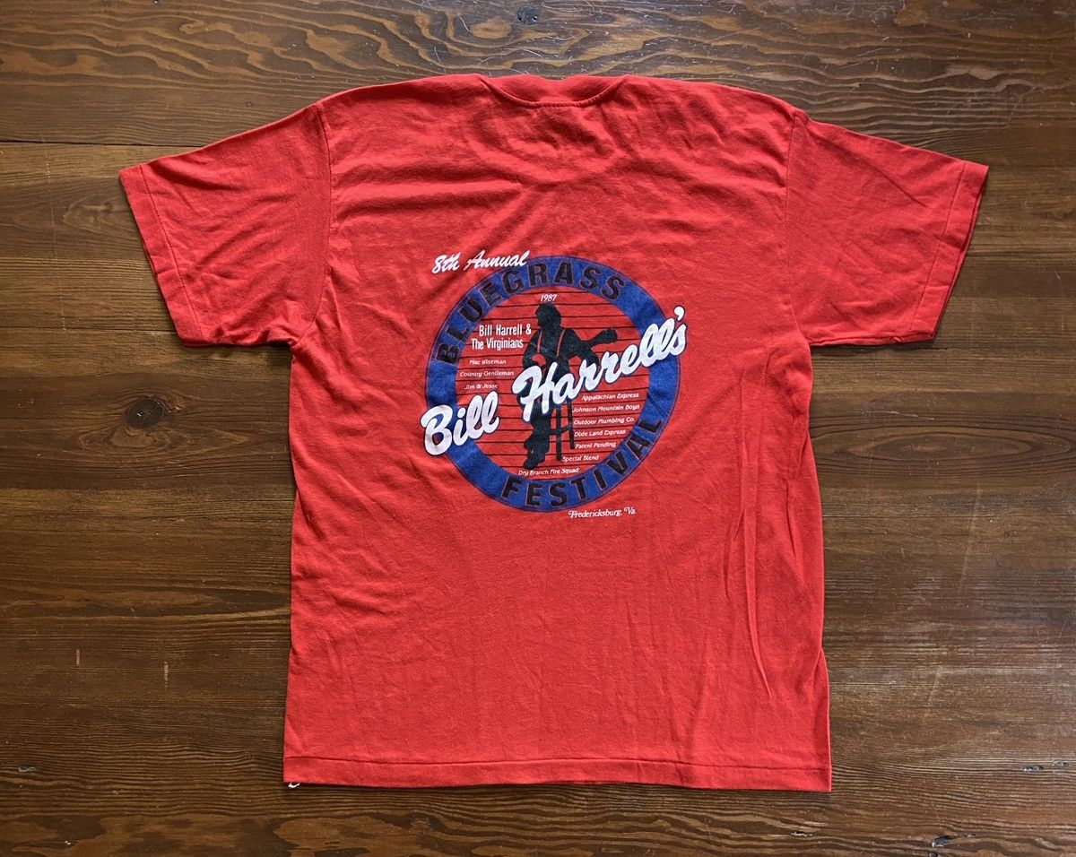 Band Tees Vintage 1987 Bluegrass Festival Virginia Single Stitch Tee Size US L / EU 52-54 / 3 - 1 Thumbnail