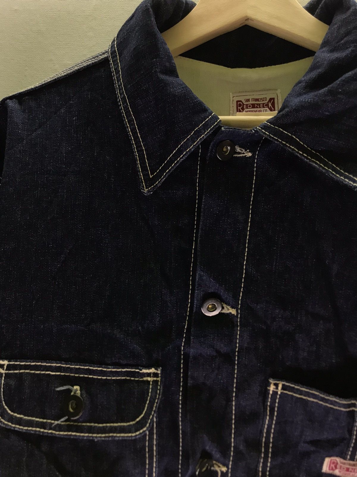 Vintage Vintage 1970s Red Neck San Francisco Worker Chore Jacket Size US L / EU 52-54 / 3 - 4 Thumbnail