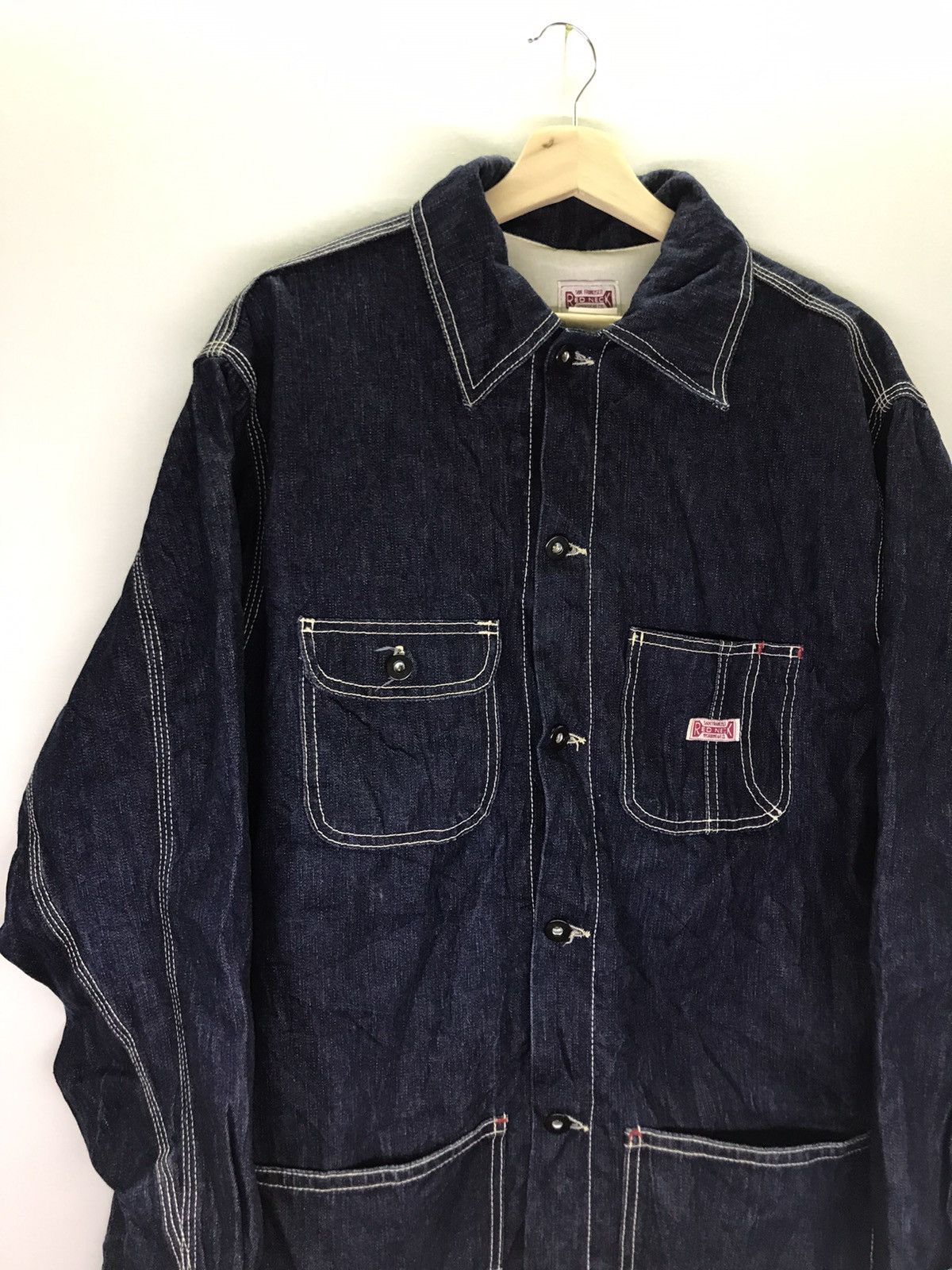 Vintage Vintage 1970s Red Neck San Francisco Worker Chore Jacket Size US L / EU 52-54 / 3 - 3 Thumbnail