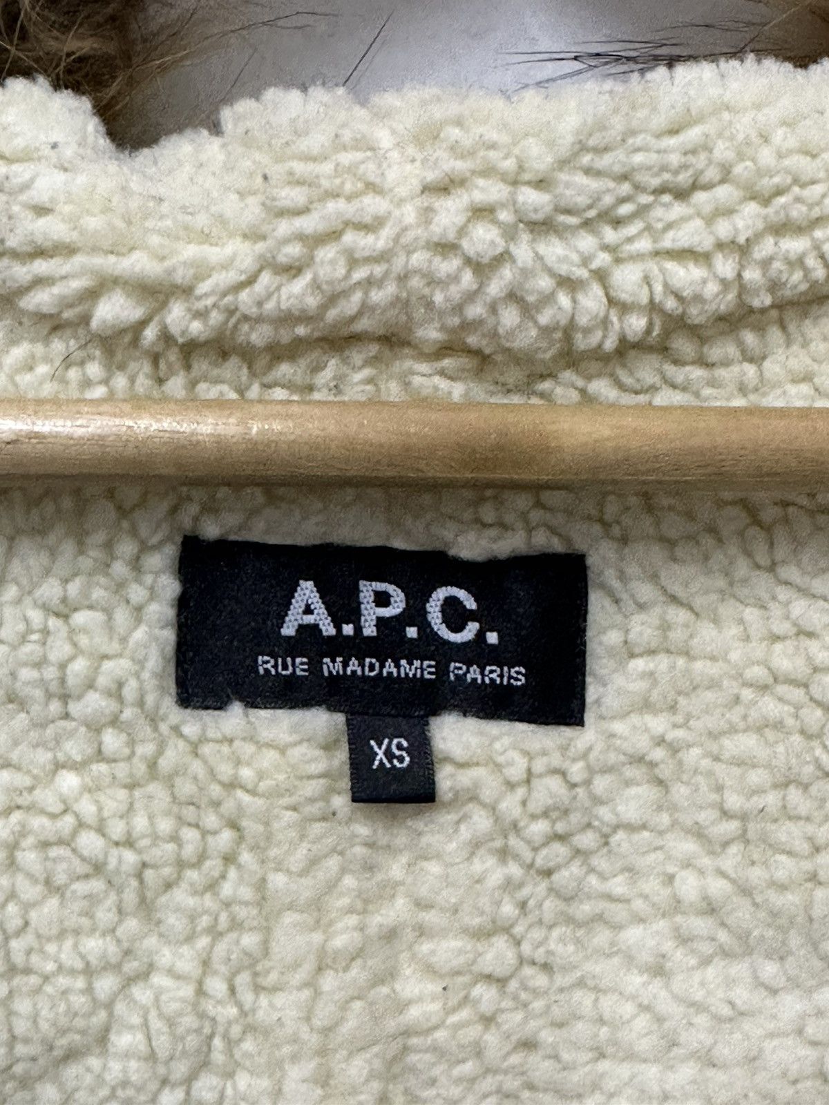 A.P.C. × Vintage Vintage A.P.C lined Sherpa Hoodie Jacket Size US XS / EU 42 / 0 - 8 Thumbnail