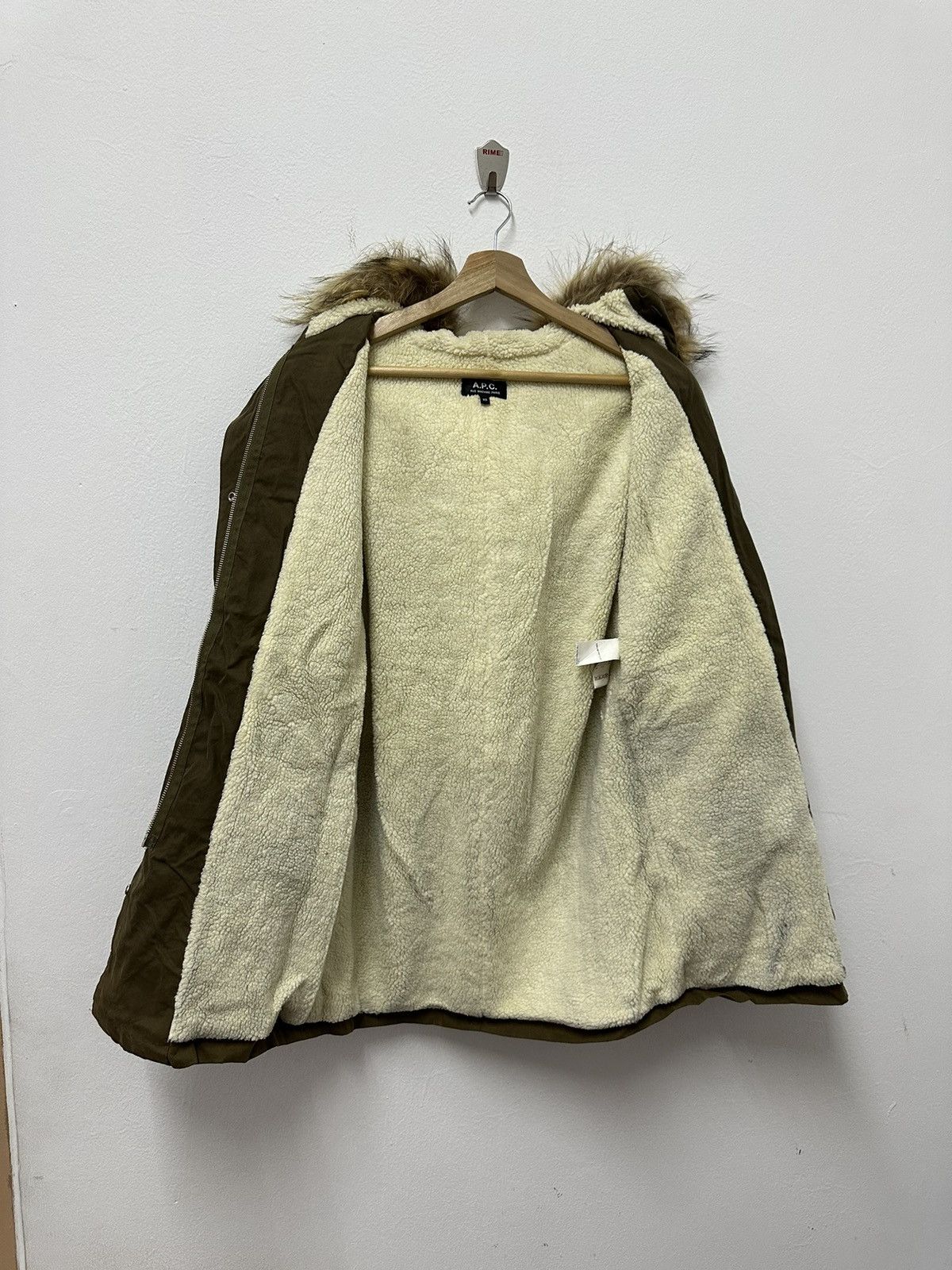 A.P.C. × Vintage Vintage A.P.C lined Sherpa Hoodie Jacket Size US XS / EU 42 / 0 - 7 Thumbnail