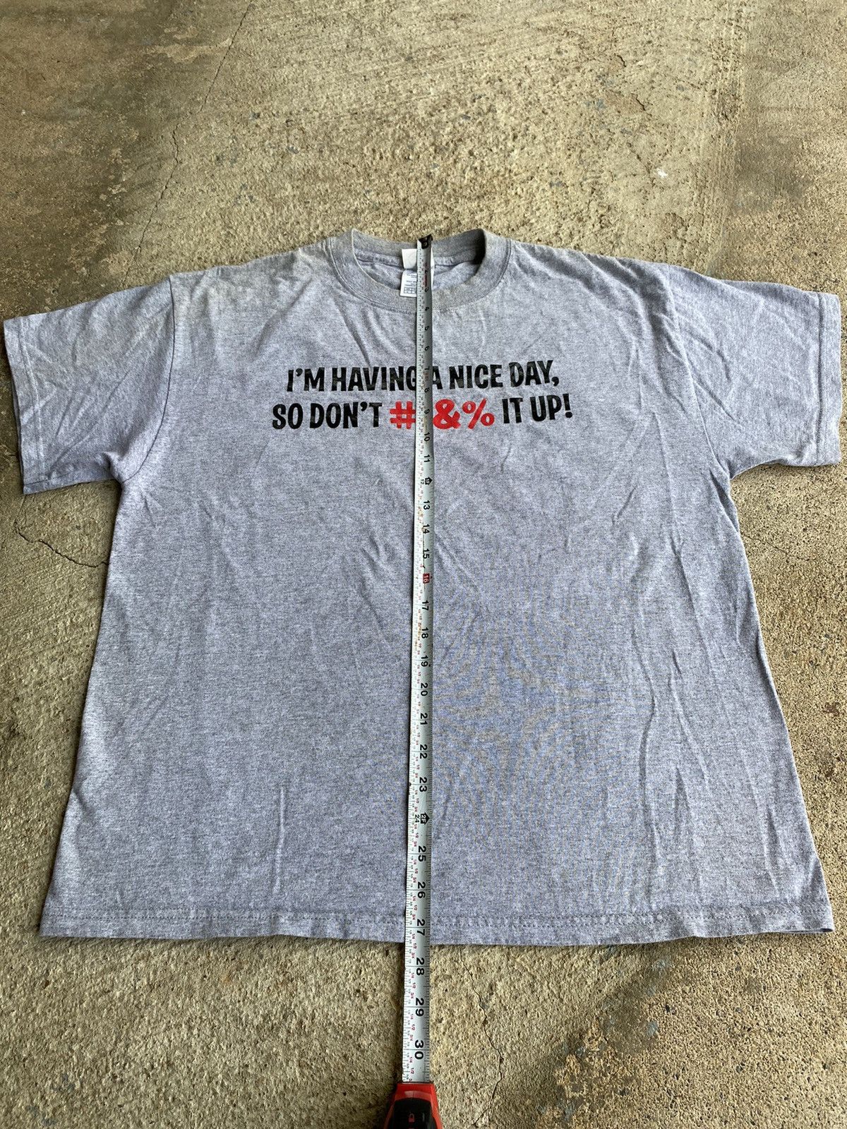 Japanese Brand × Vintage Vintage Y2K Nice Day Saying Funny Stained Distressed Shirt Size US L / EU 52-54 / 3 - 7 Thumbnail