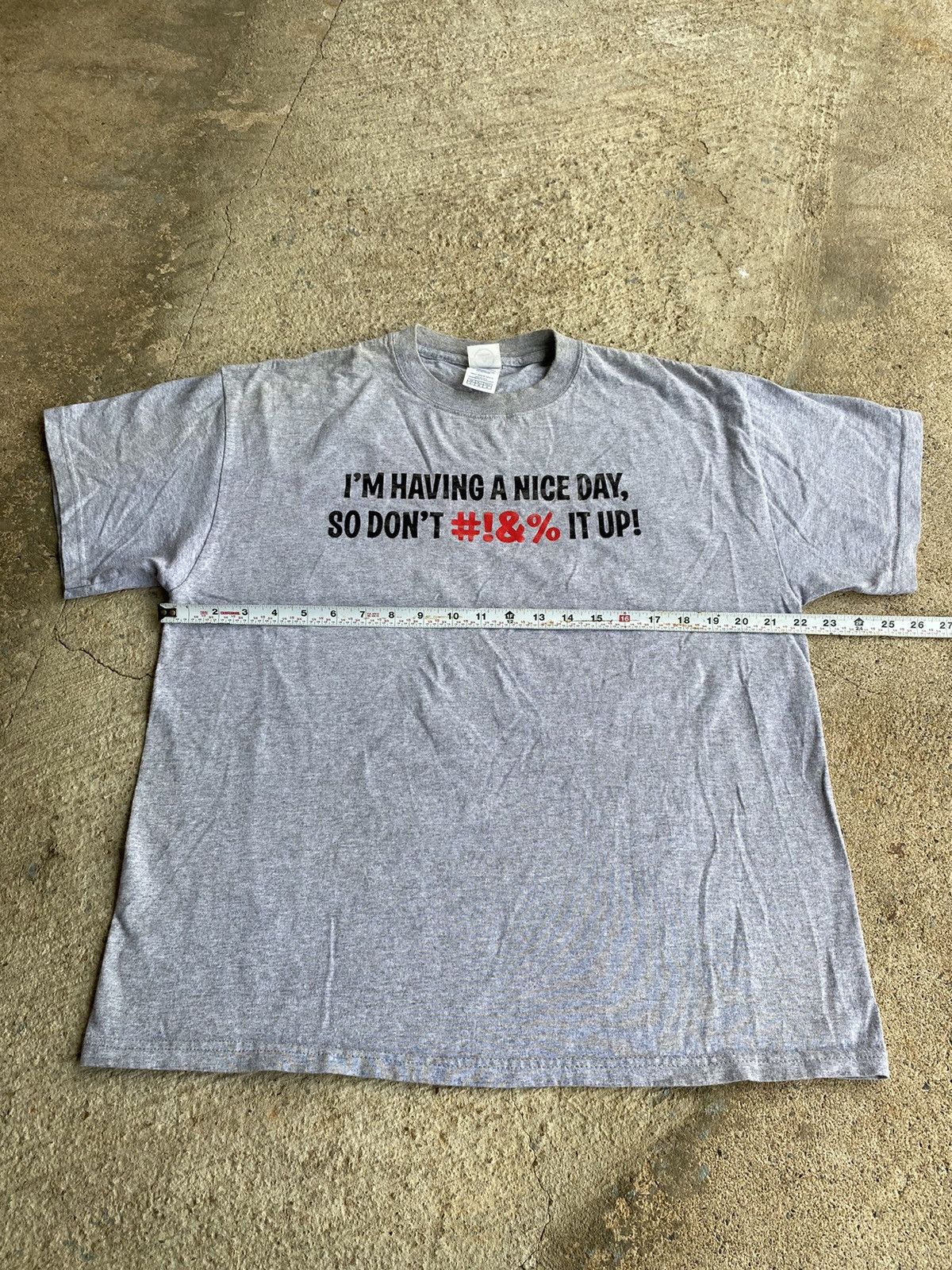 Japanese Brand × Vintage Vintage Y2K Nice Day Saying Funny Stained Distressed Shirt Size US L / EU 52-54 / 3 - 8 Thumbnail