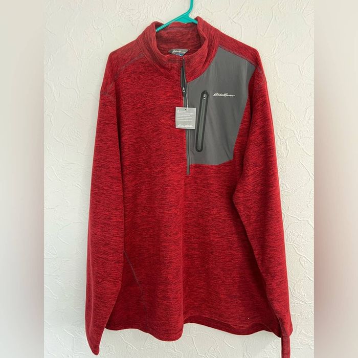 Eddie Bauer NWT EDDIE BAUER CLOUD ZIP SWEATER RED CLAY SIZE XXXL TALL