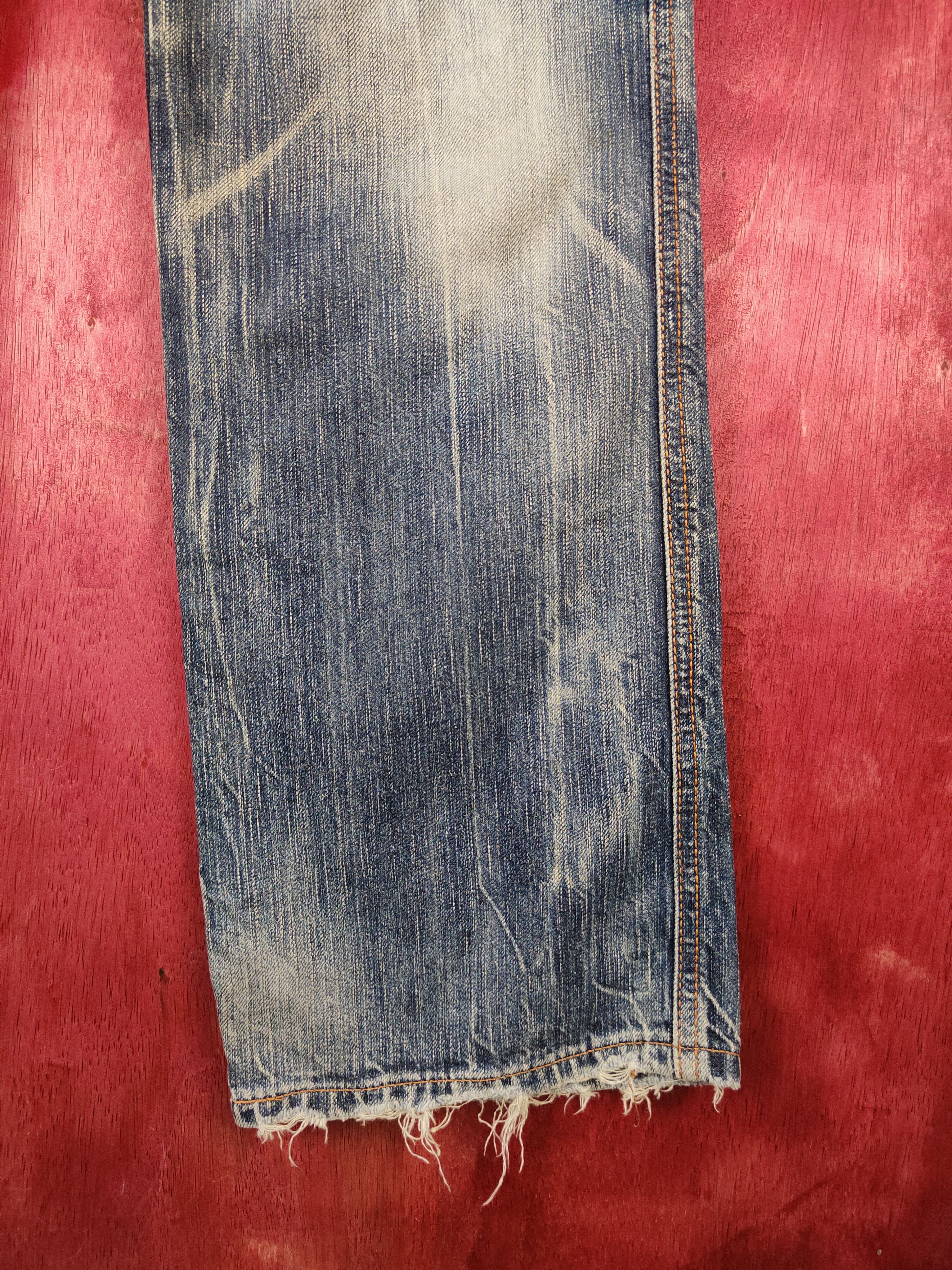 Edwin Edwin Blue Distressed ripped faded Denim jeans Pants #273BDL Size US 28 / EU 44 - 7 Thumbnail