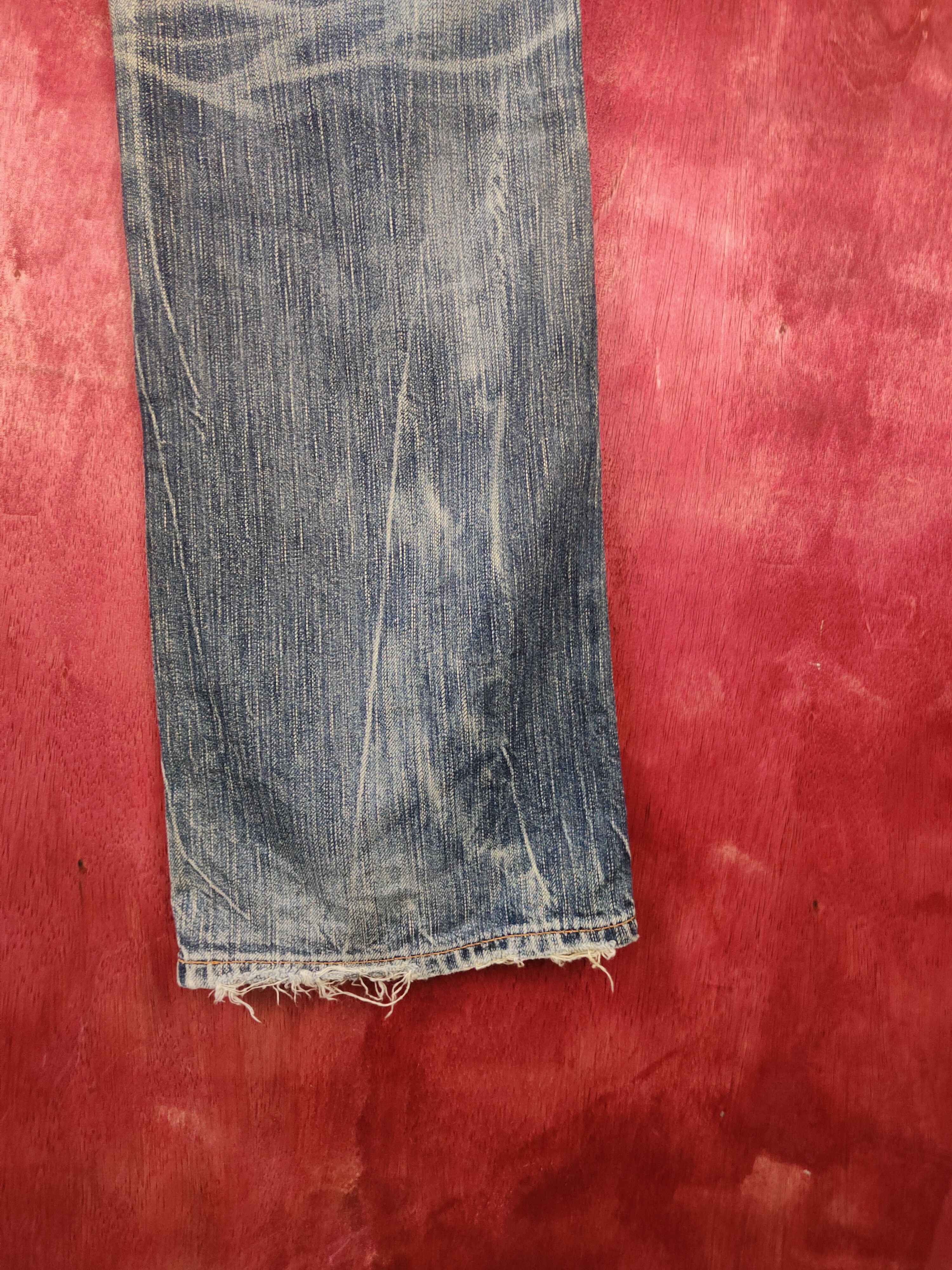 Edwin Edwin Blue Distressed ripped faded Denim jeans Pants #273BDL Size US 28 / EU 44 - 14 Thumbnail