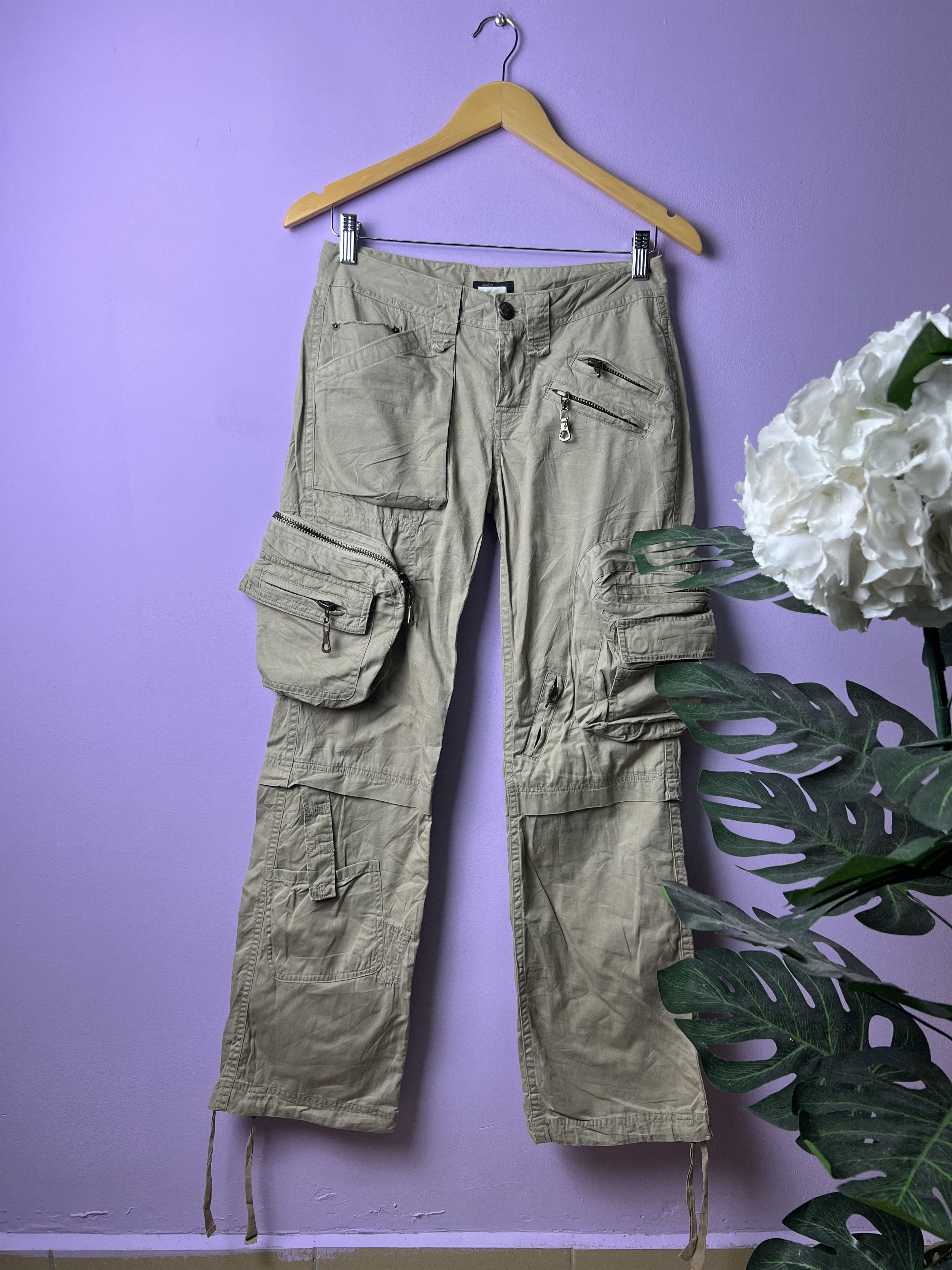 image of If Six Was Nine Barak Tactical Cargo Pants Travis Scott Style in Light Brown, Women's (Size 28)